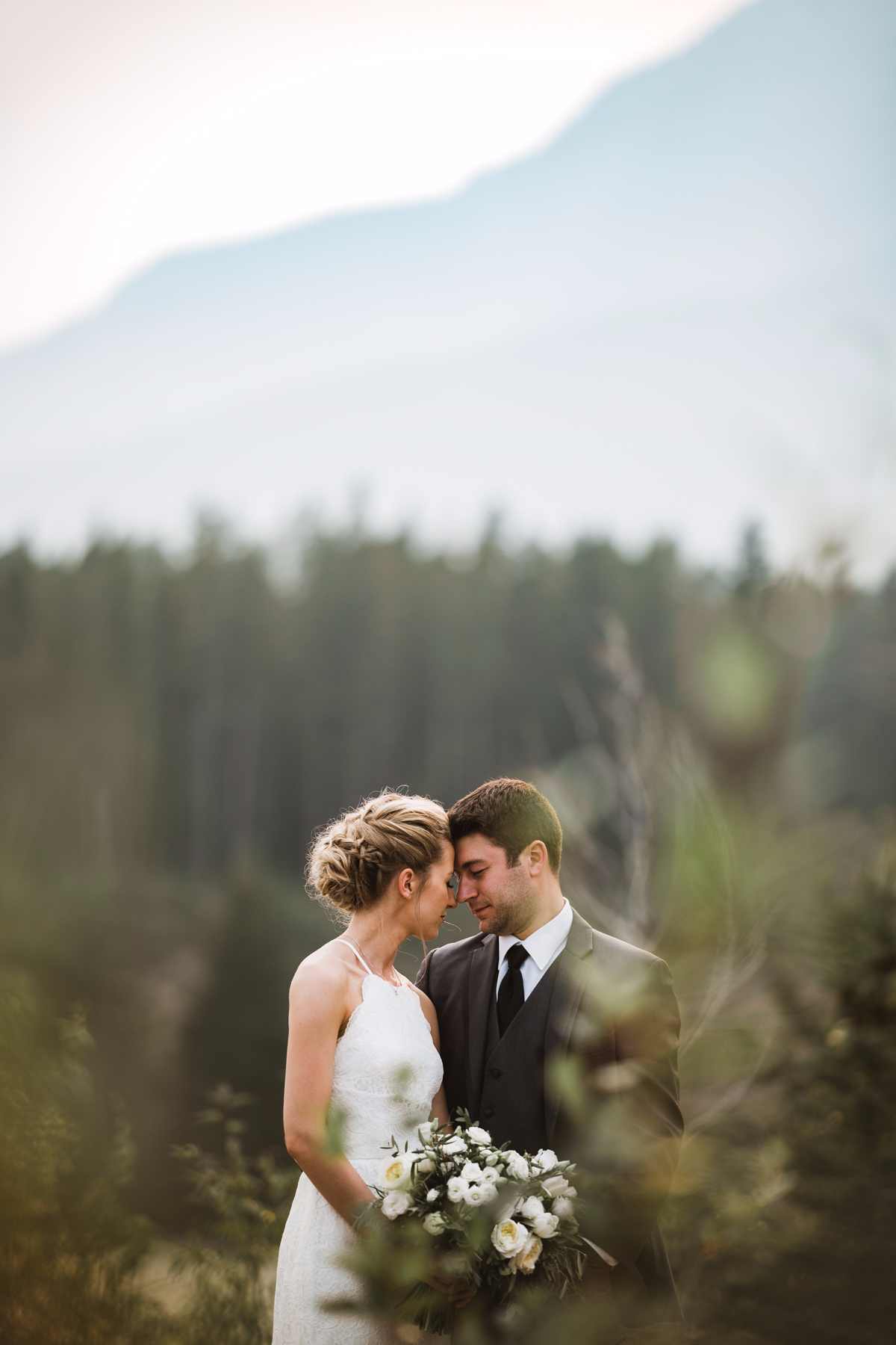 Calgary wedding photographer at Canmore and Banff destination elopement wedding in rocky mountains, Alberta, Canada - Photo 20