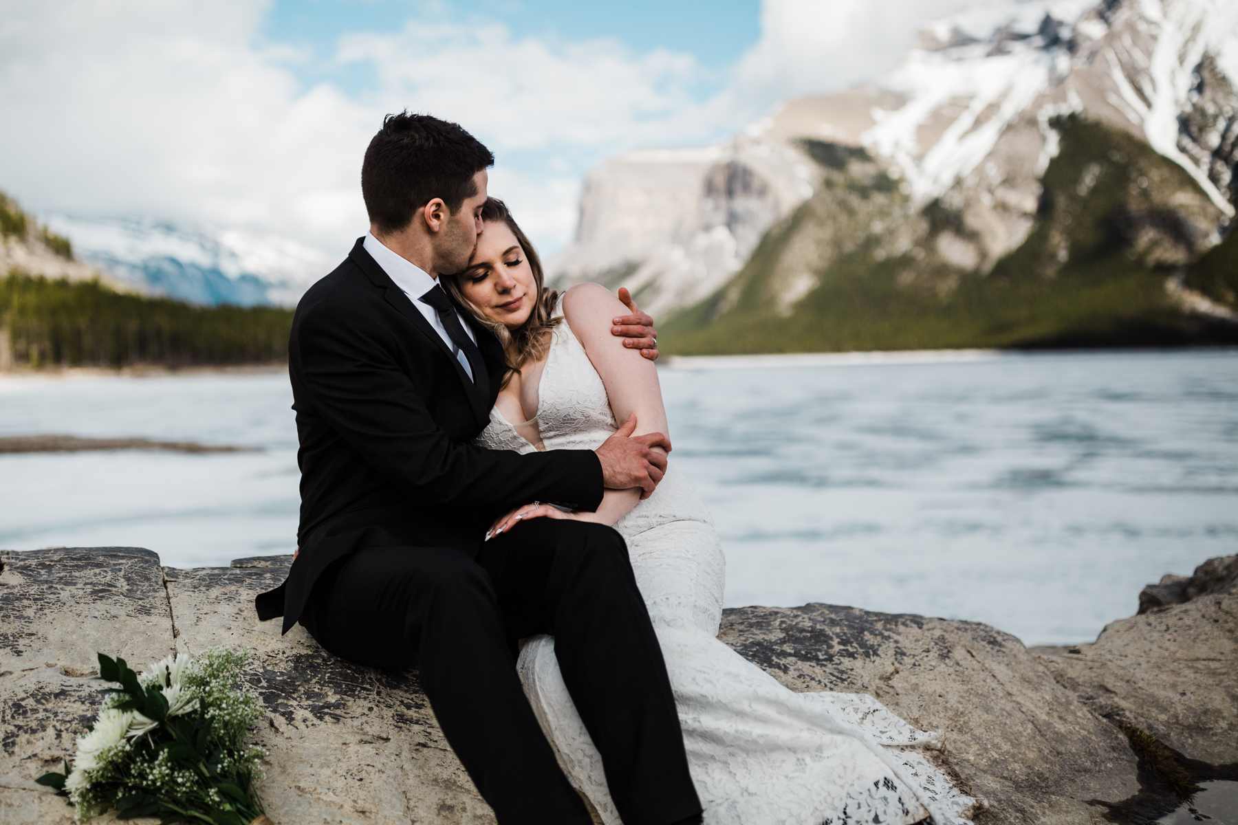Banff Adventure Wedding Photographers for Lake Minnewanka Elopement - Image 26