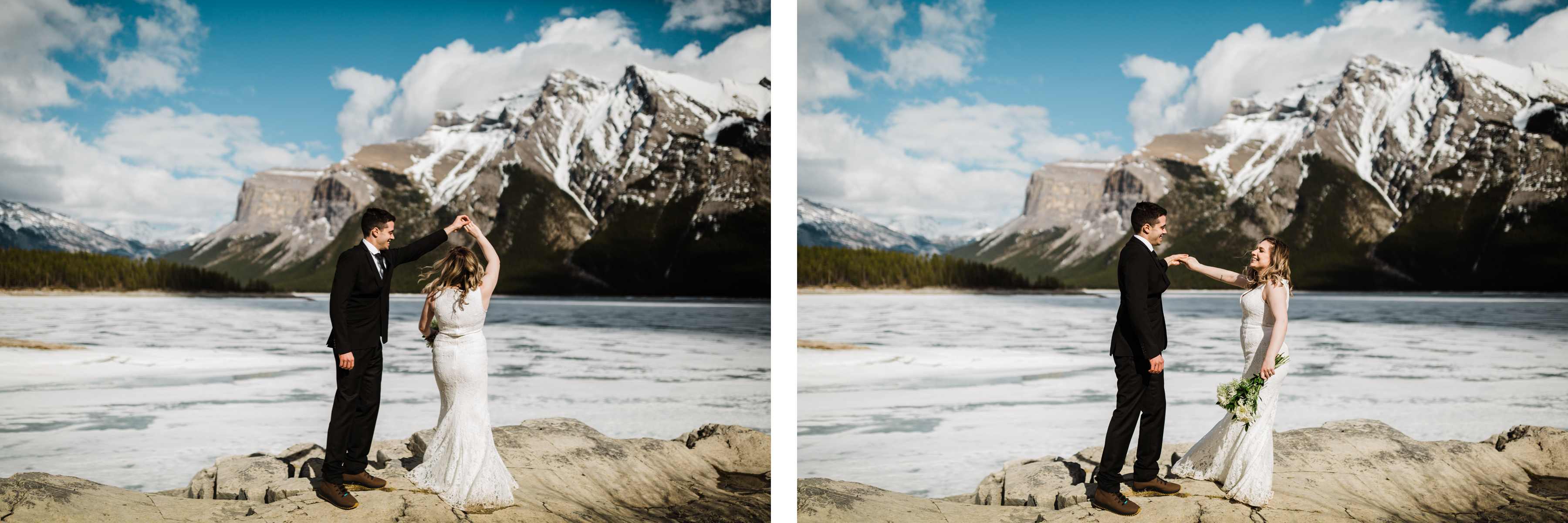 Banff Adventure Wedding Photographers for Lake Minnewanka Elopement - Image 28
