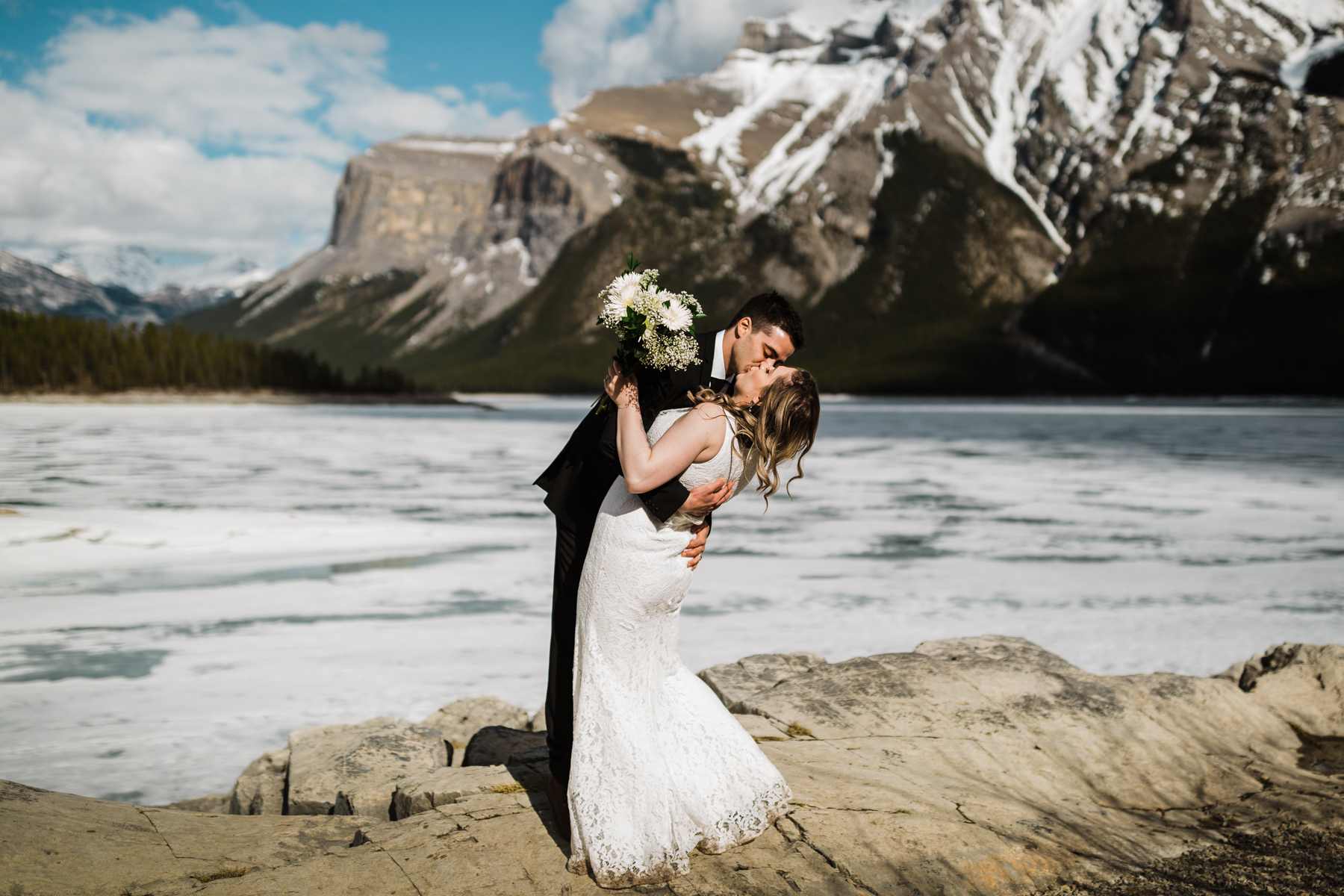 Banff Adventure Wedding Photographers for Lake Minnewanka Elopement - Image 29