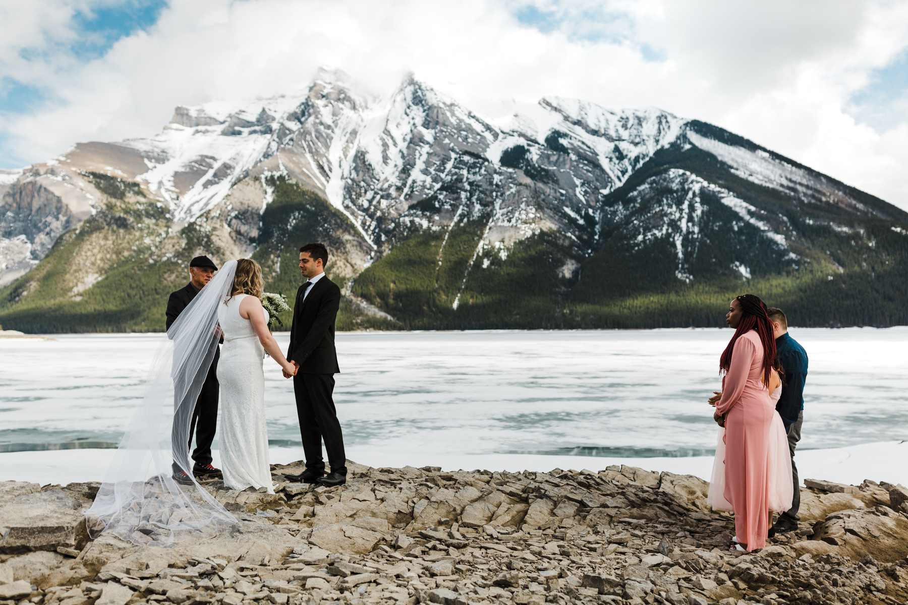 Banff Adventure Wedding Photographers for Lake Minnewanka Elopement - Image 4