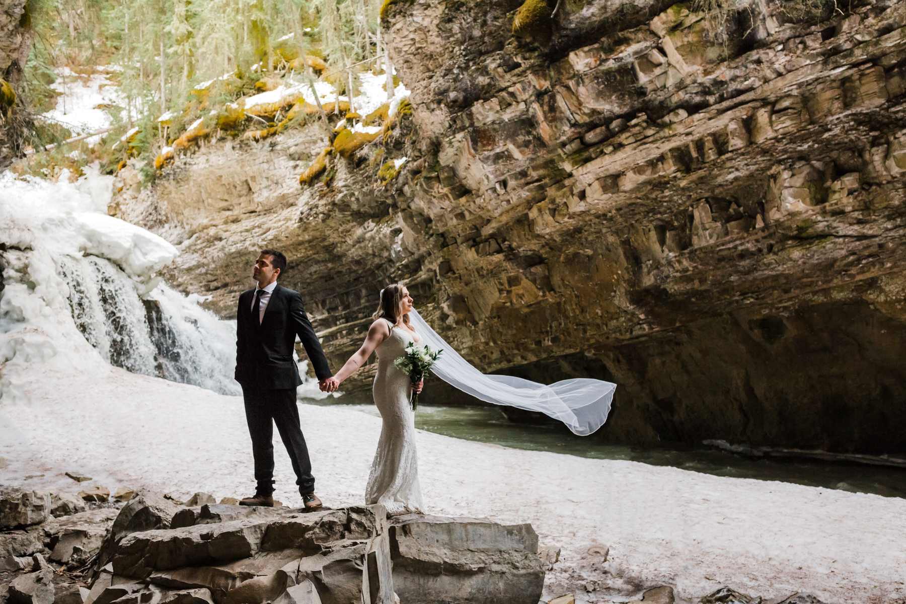 Banff Adventure Wedding Photographers for Lake Minnewanka Elopement - Image 44