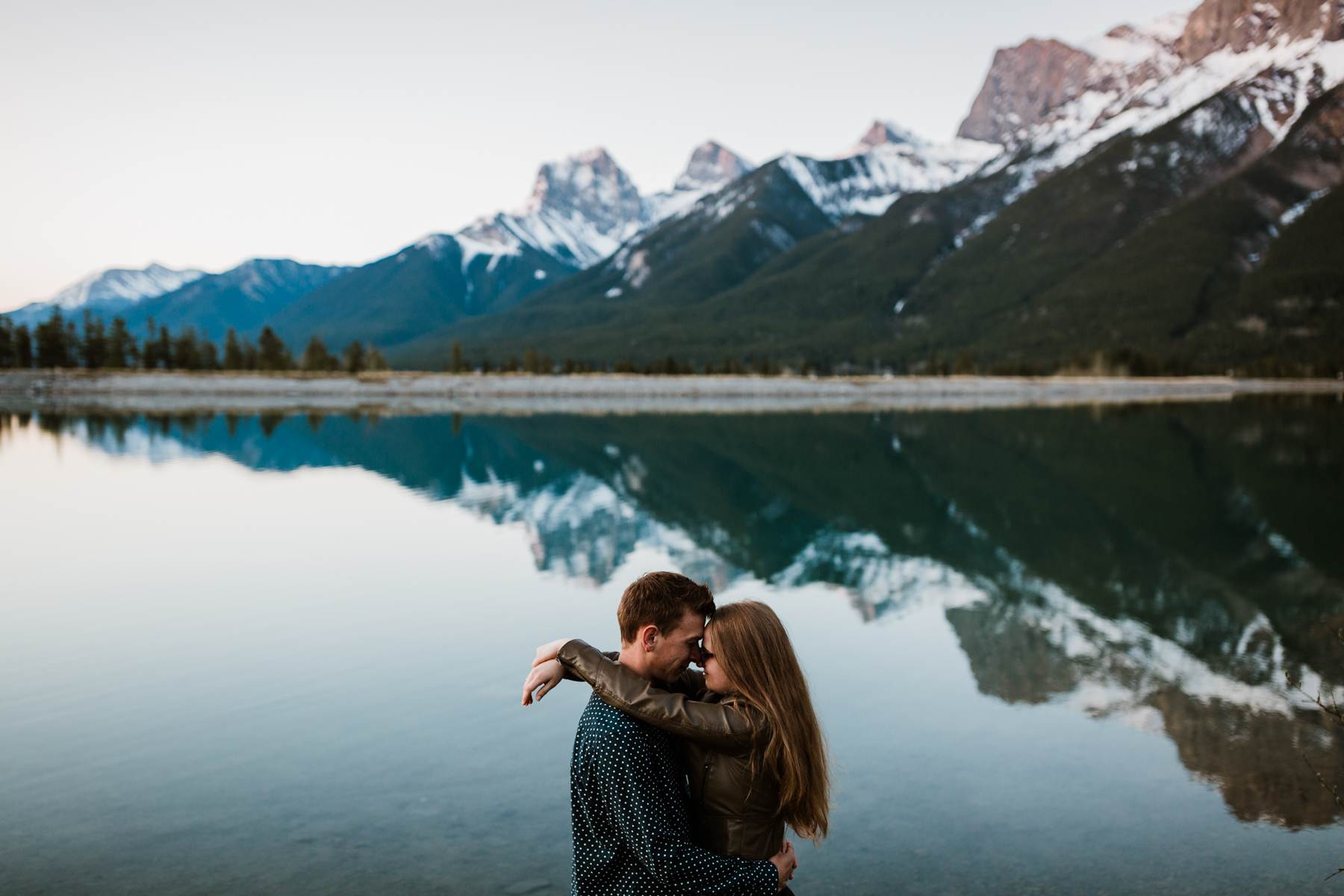 Canmore Engagement Photographers Adventure Session near Ha Ling Mountain - Photo 1