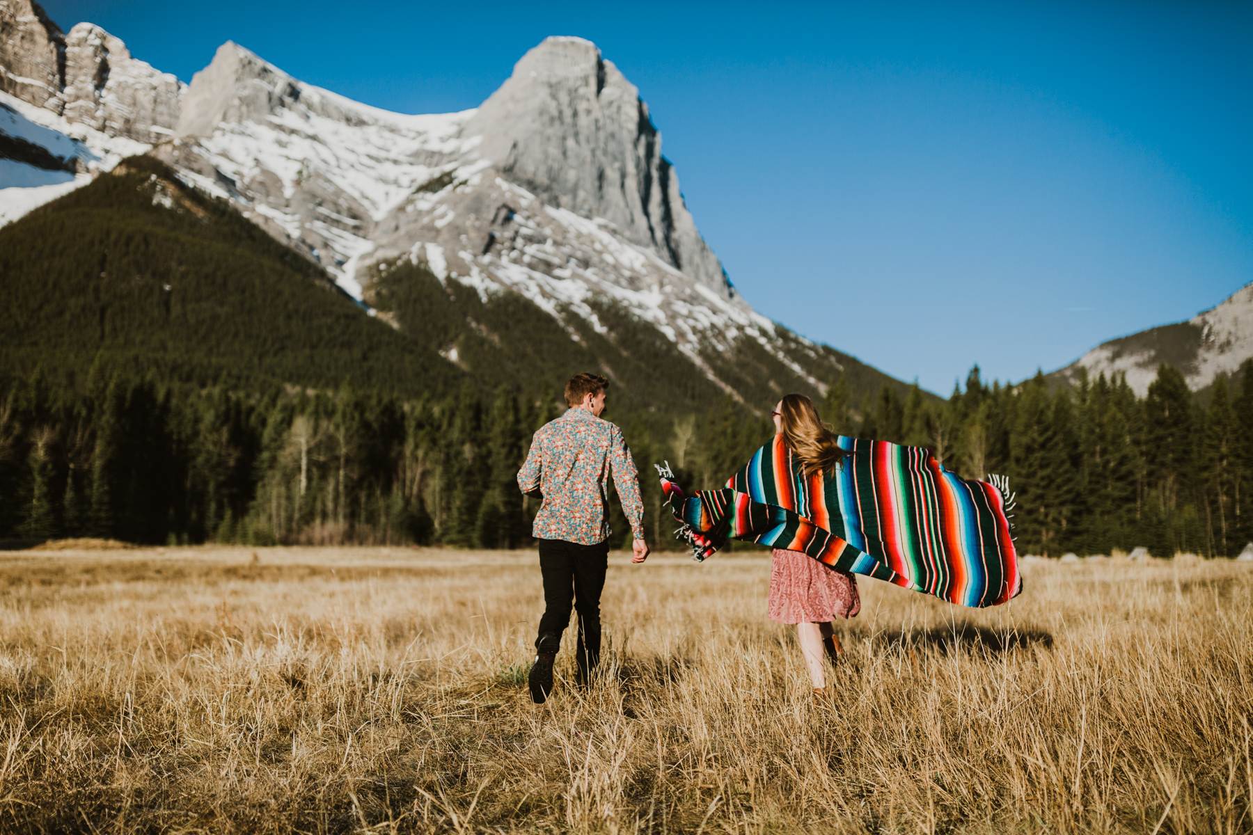 Canmore Engagement Photographers Adventure Session near Ha Ling Mountain - Photo 19