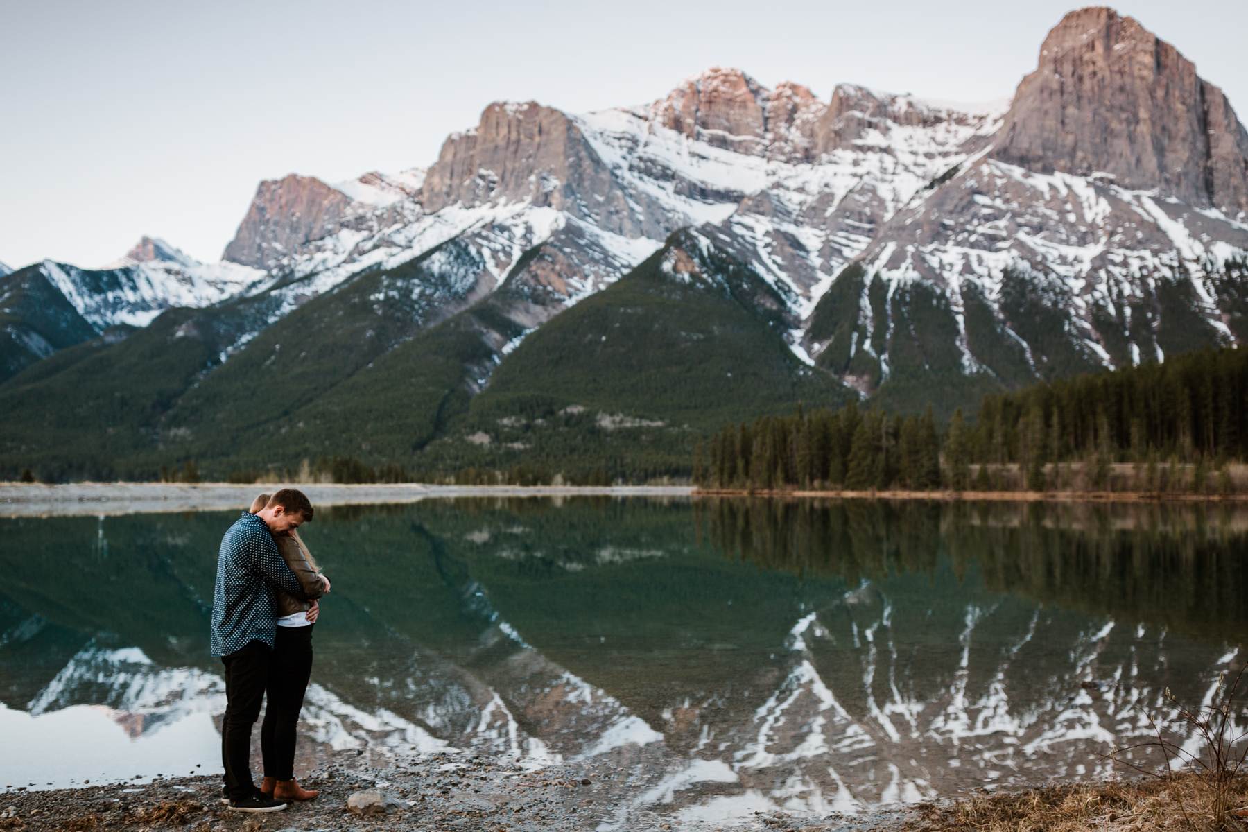 Canmore Engagement Photographers Adventure Session near Ha Ling Mountain - Photo 2