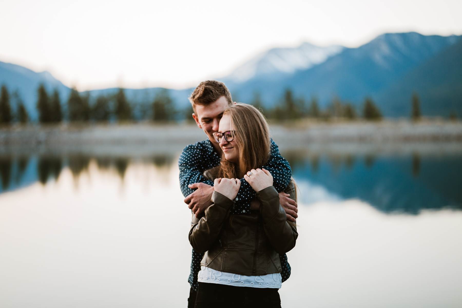 Canmore Engagement Photographers Adventure Session near Ha Ling Mountain - Photo 6