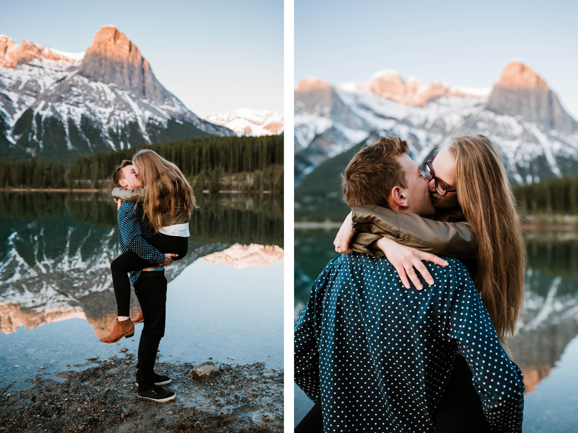 Canmore Engagement Photographers Adventure Session near Ha Ling Mountain - Photo 7