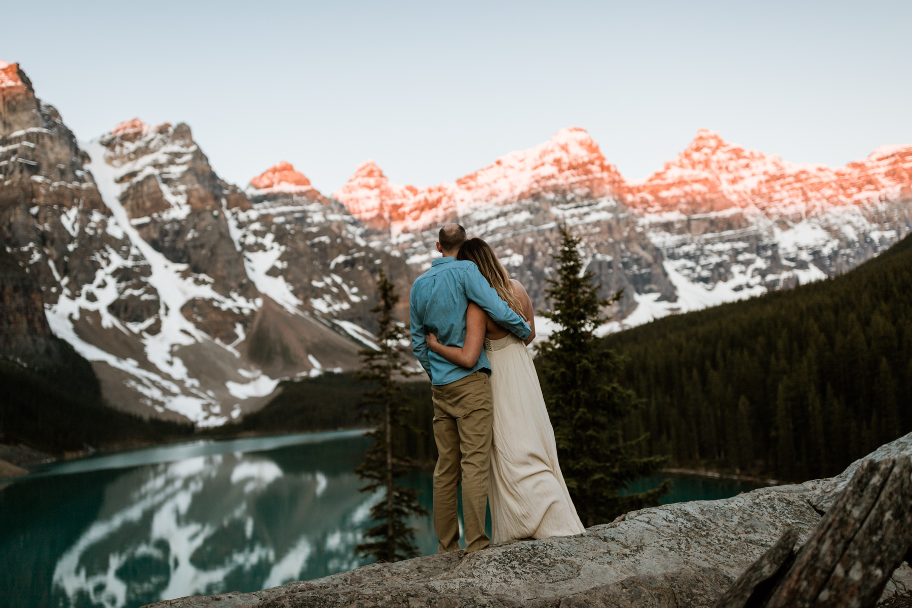 Adventure Elopement Photographers at Moraine Lake