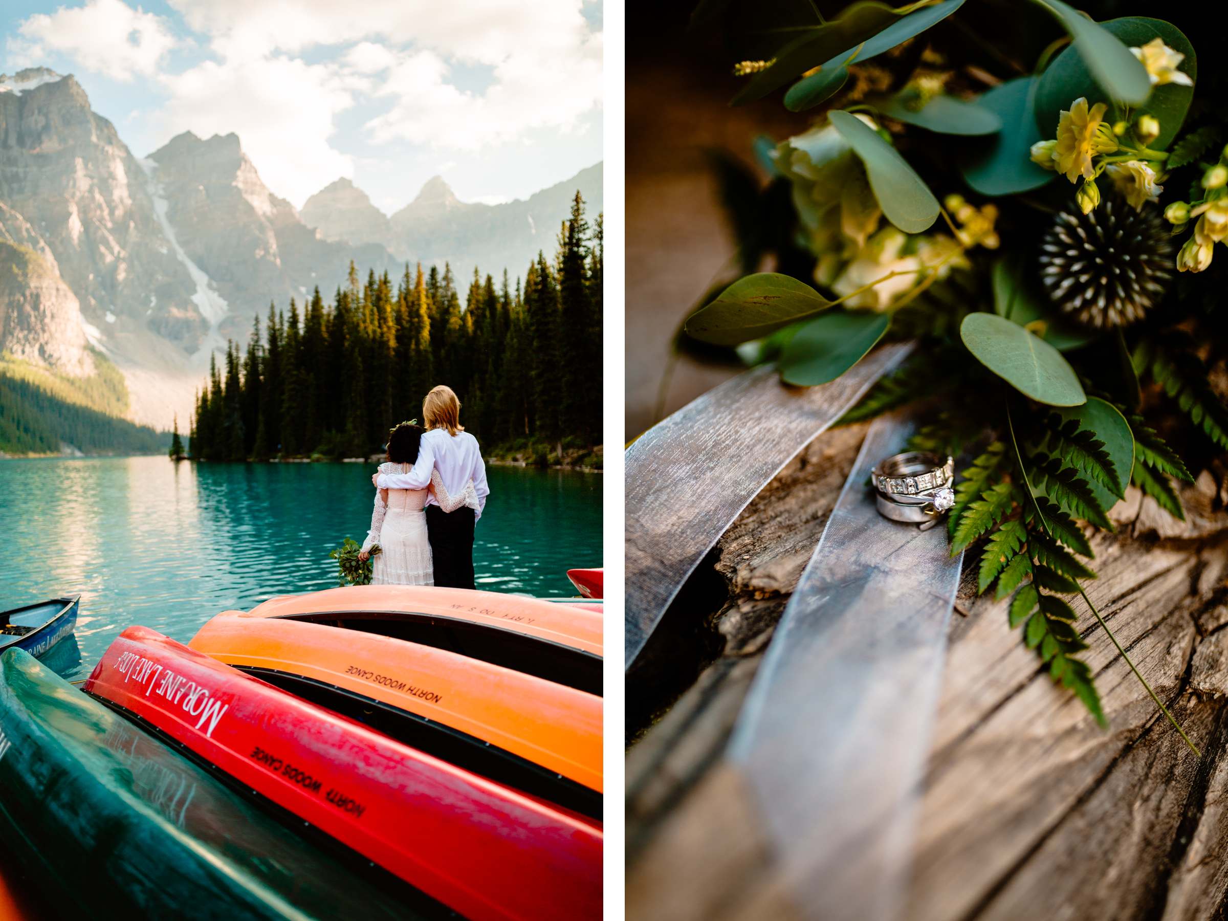 Banff Photographers at a Moraine Lake Post-Wedding Adventure Session - Photo 10