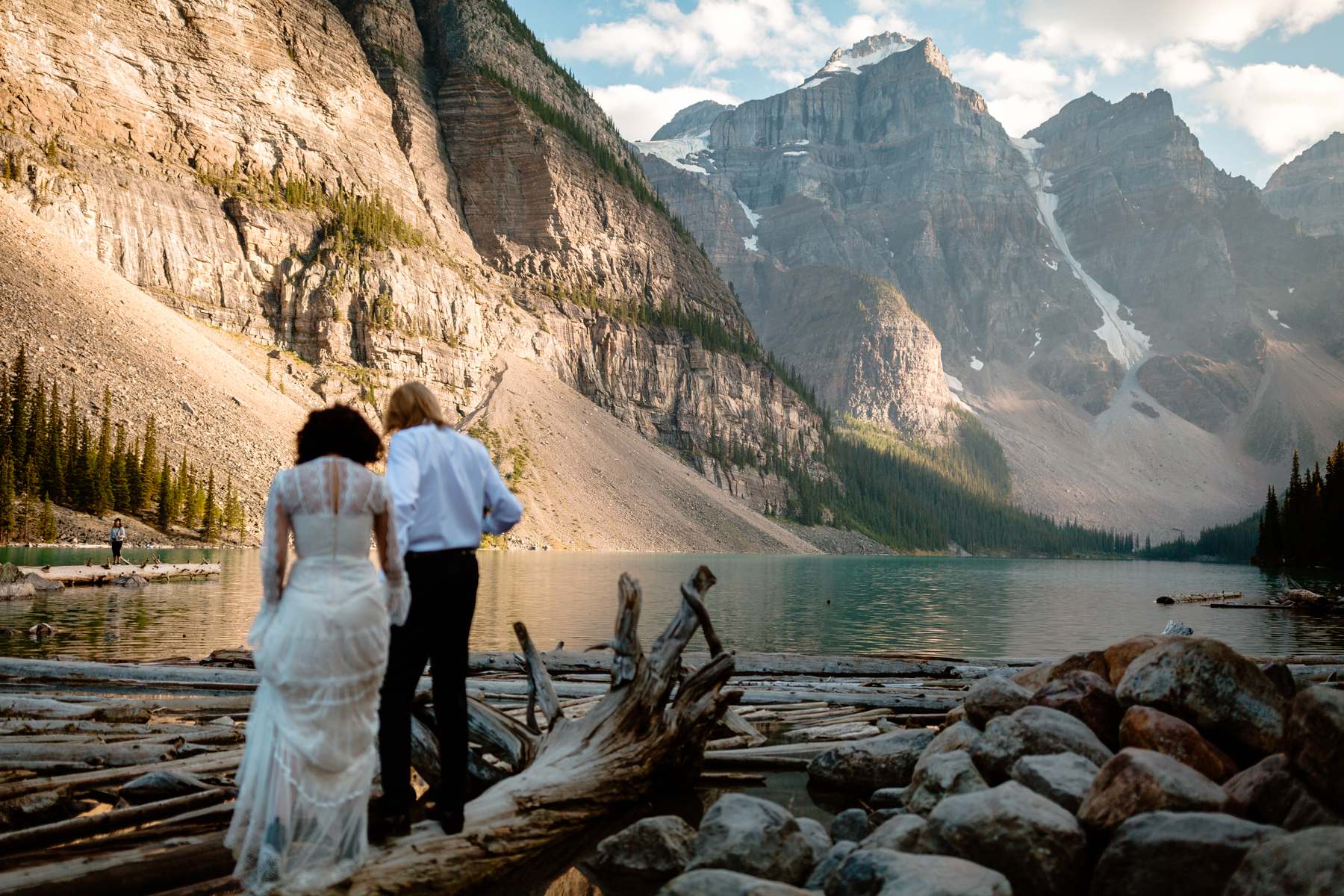 Banff Photographers at a Moraine Lake Post-Wedding Adventure Session - Photo 11