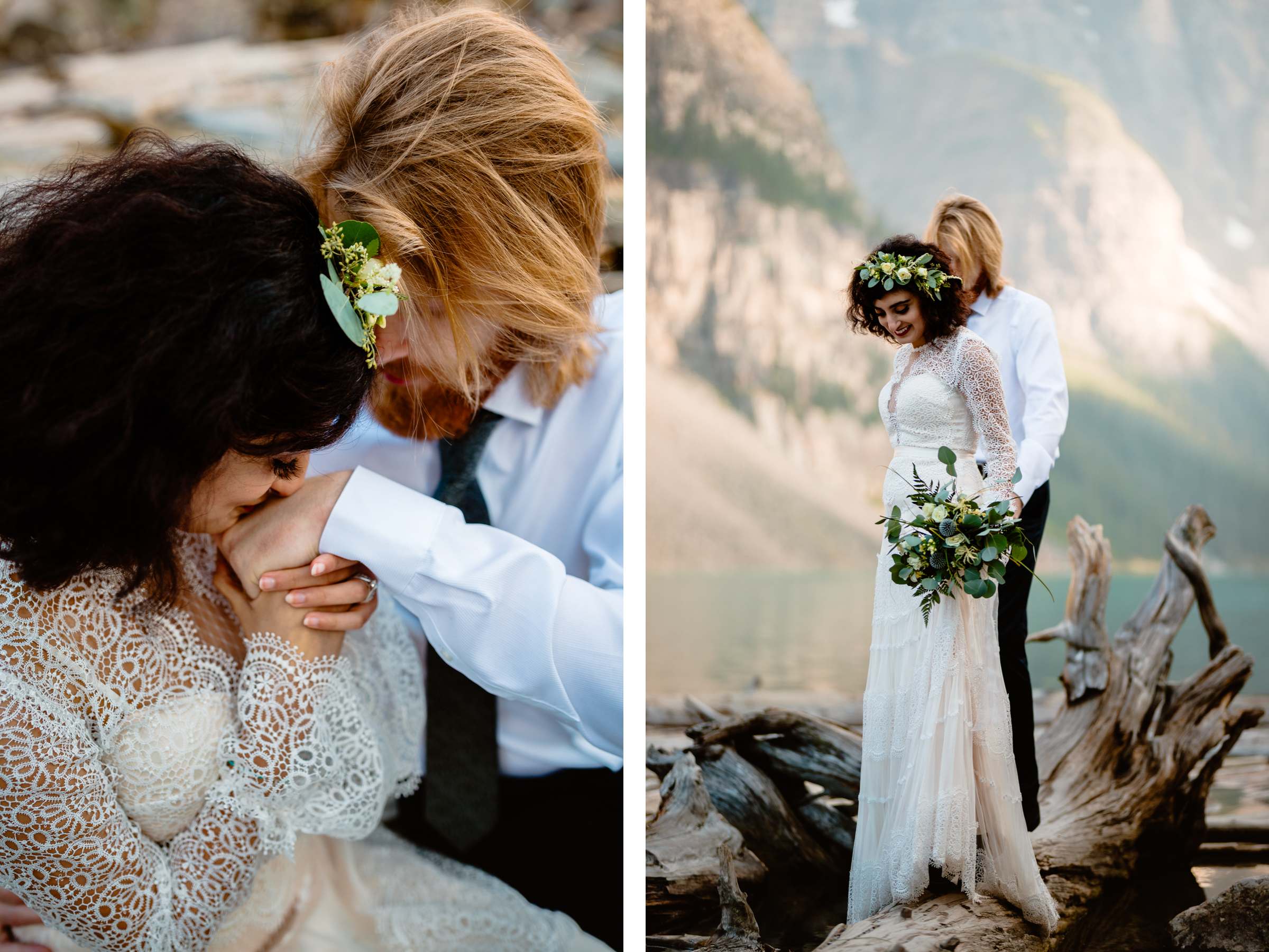 Banff Photographers at a Moraine Lake Post-Wedding Adventure Session - Photo 12