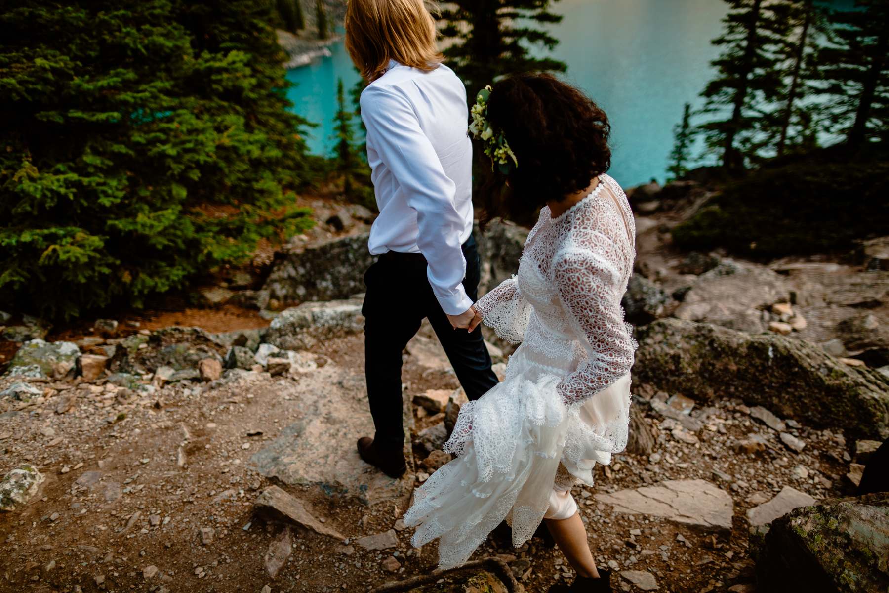 Banff Photographers at a Moraine Lake Post-Wedding Adventure Session - Photo 15