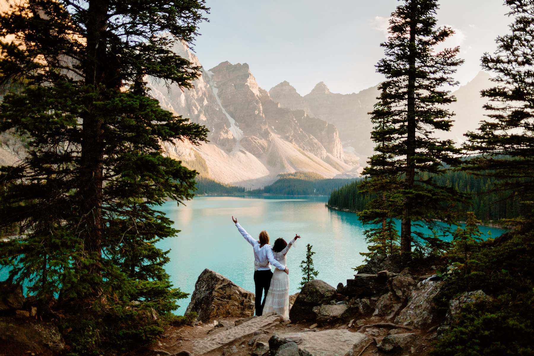Banff Photographers at a Moraine Lake Post-Wedding Adventure Session - Photo 19