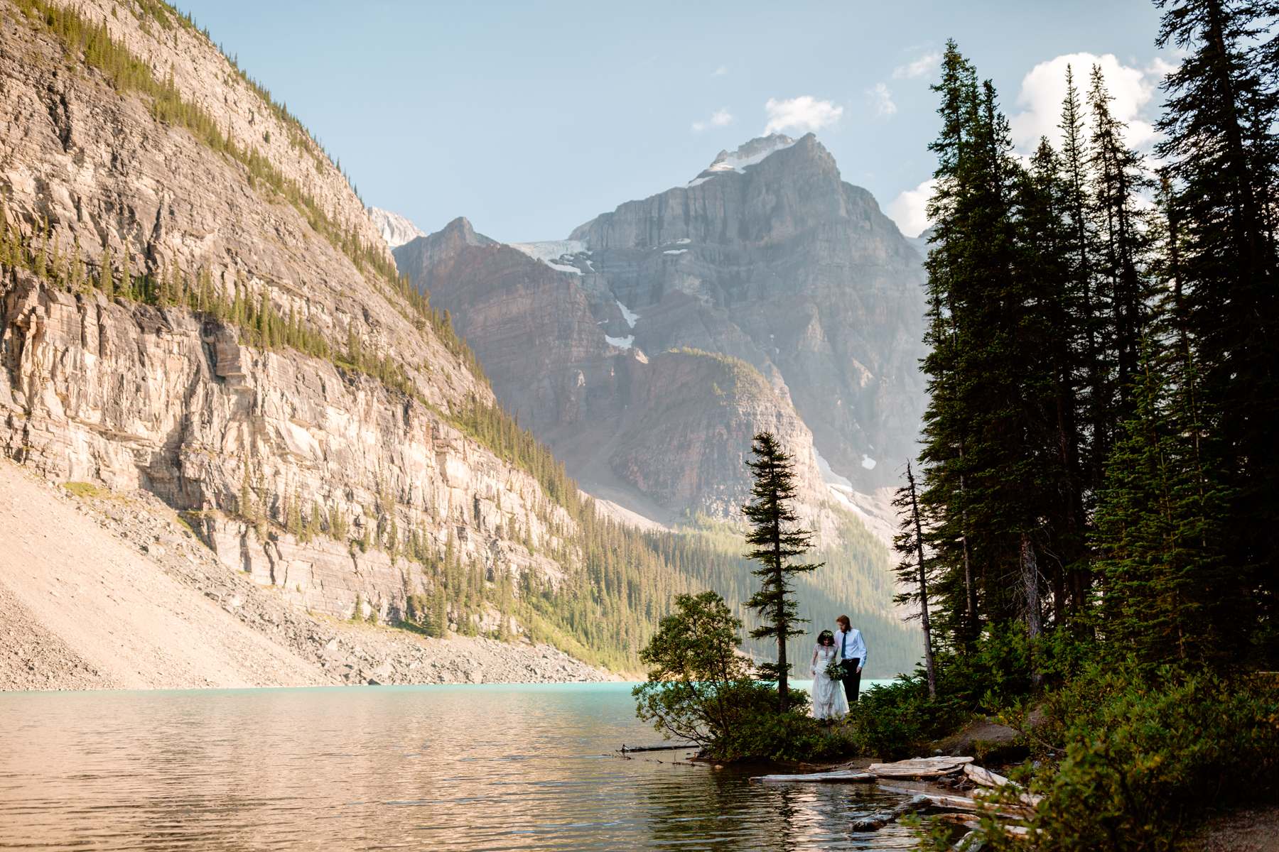 Banff Photographers at a Moraine Lake Post-Wedding Adventure Session - Photo 3