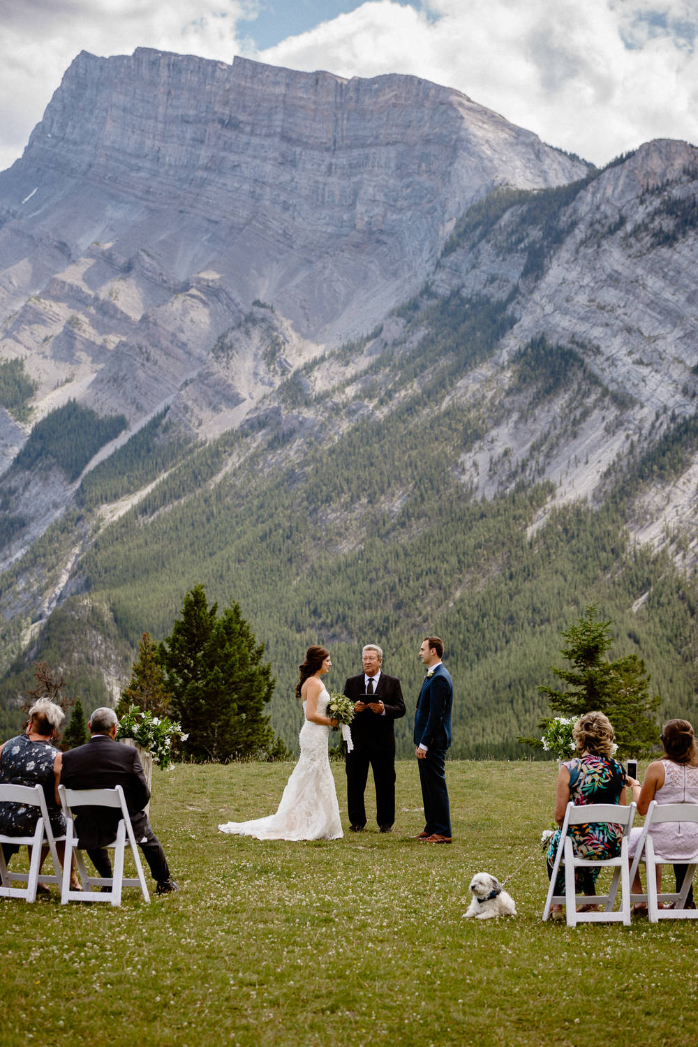 Banff wedding photographers at Tunnel Mountain Reservoir