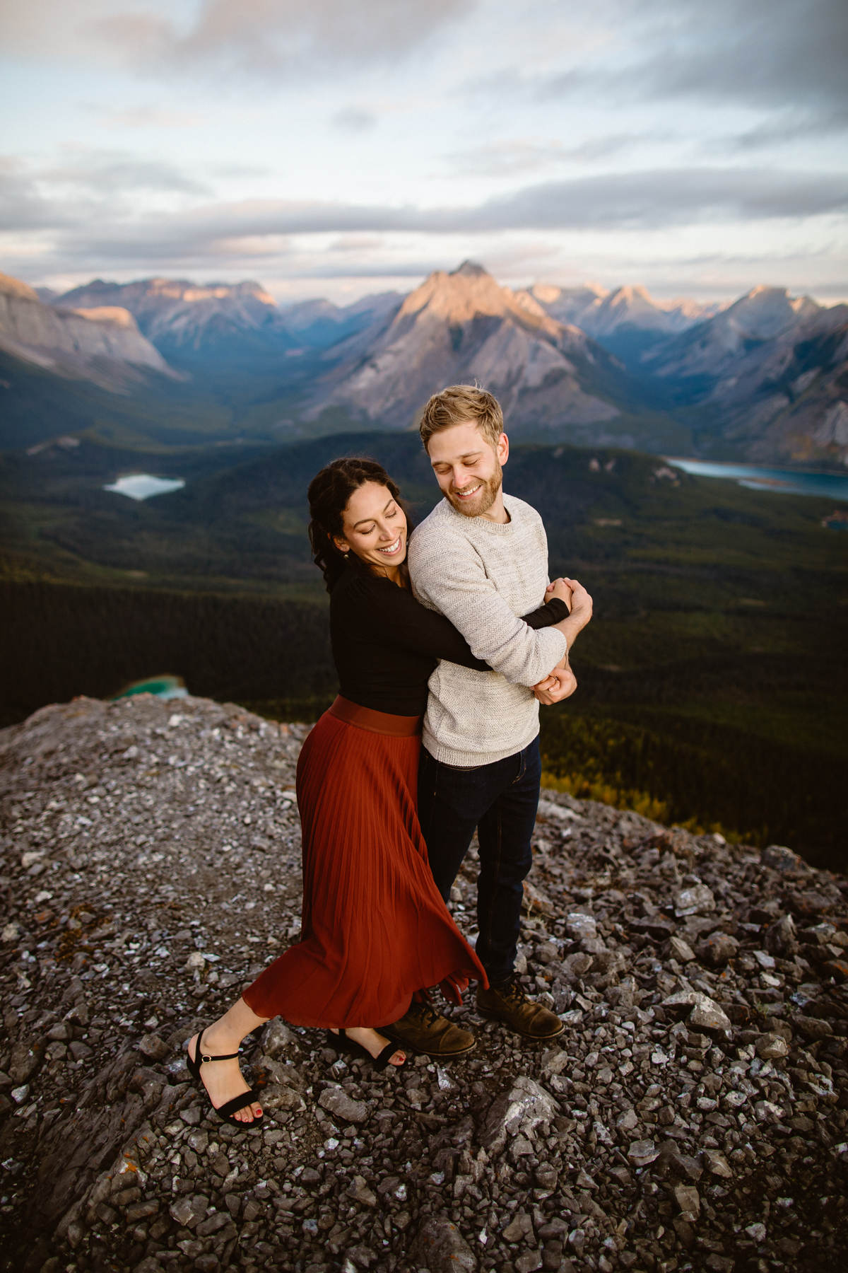 Canmore hiking engagement photos in Kananaskis Country - Image 14