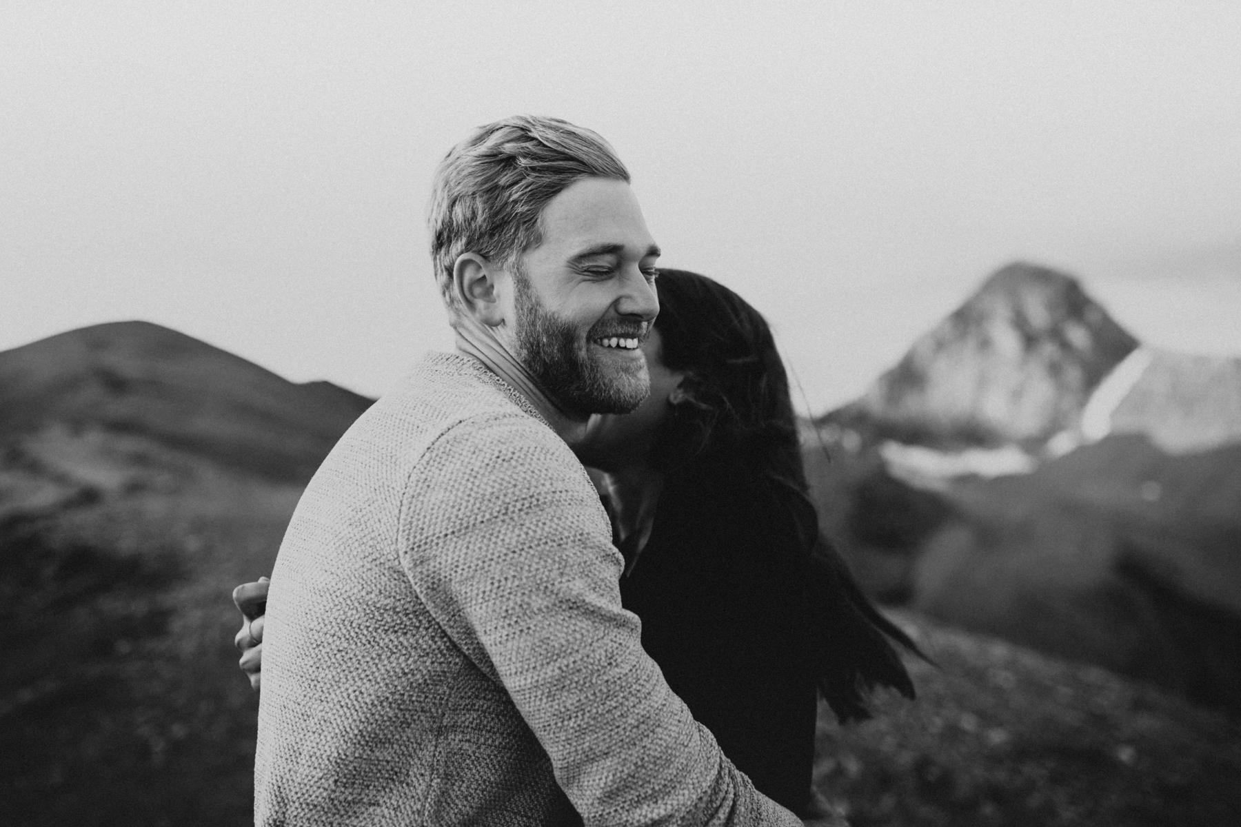 Canmore hiking engagement photos in Kananaskis Country - Image 17