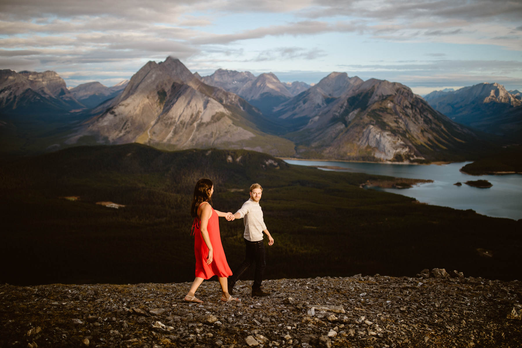 Canmore hiking engagement photos in Kananaskis Country - Image 21
