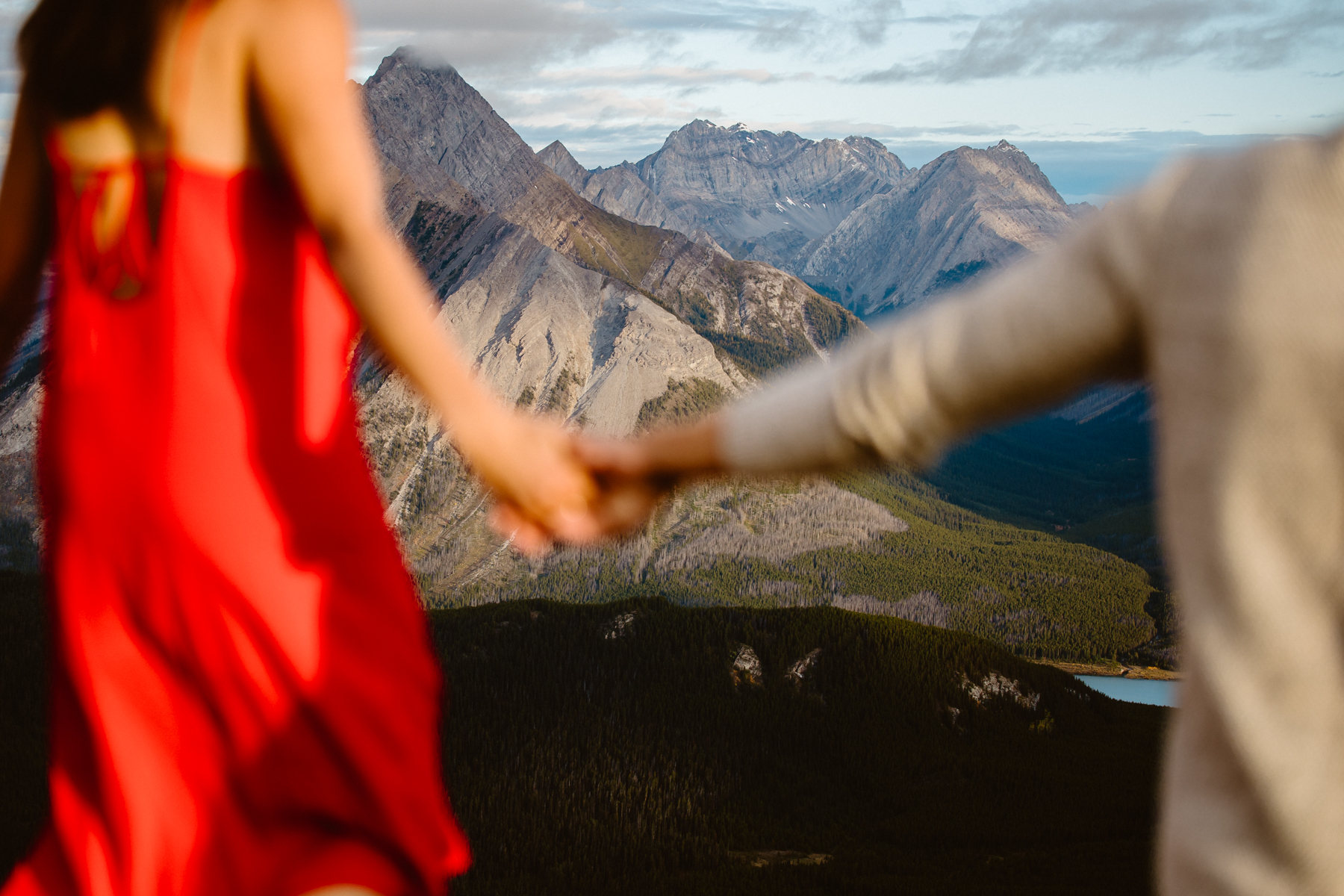 Canmore hiking engagement photos in Kananaskis Country - Image 22