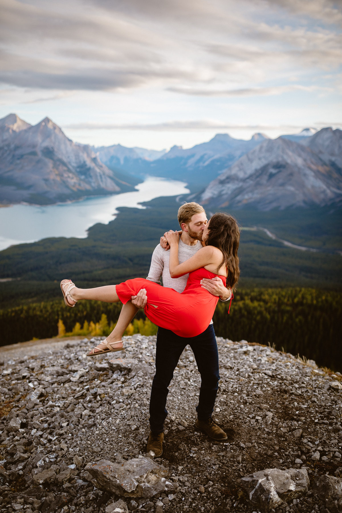 Canmore hiking engagement photos in Kananaskis Country - Image 23