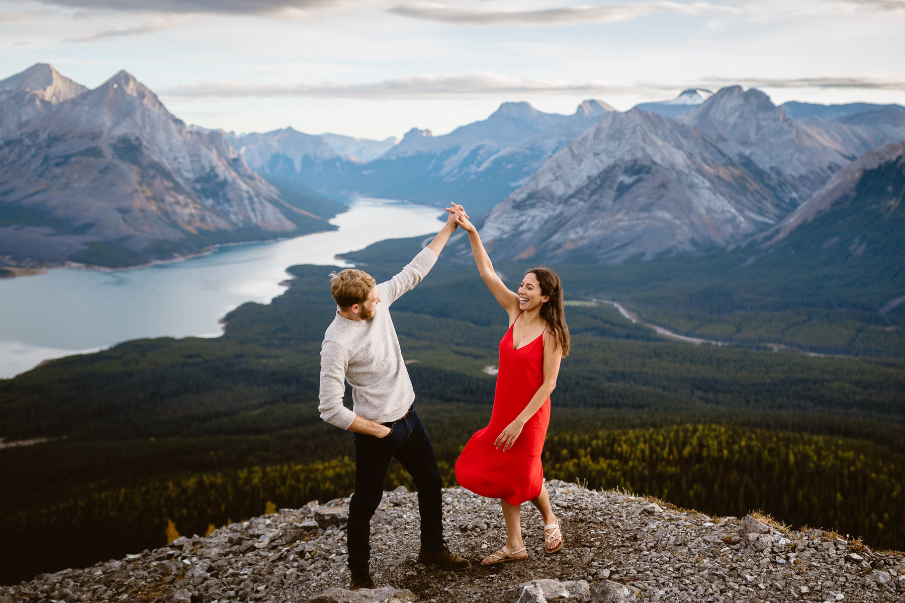Canmore hiking engagement photos in Kananaskis Country - Image 24