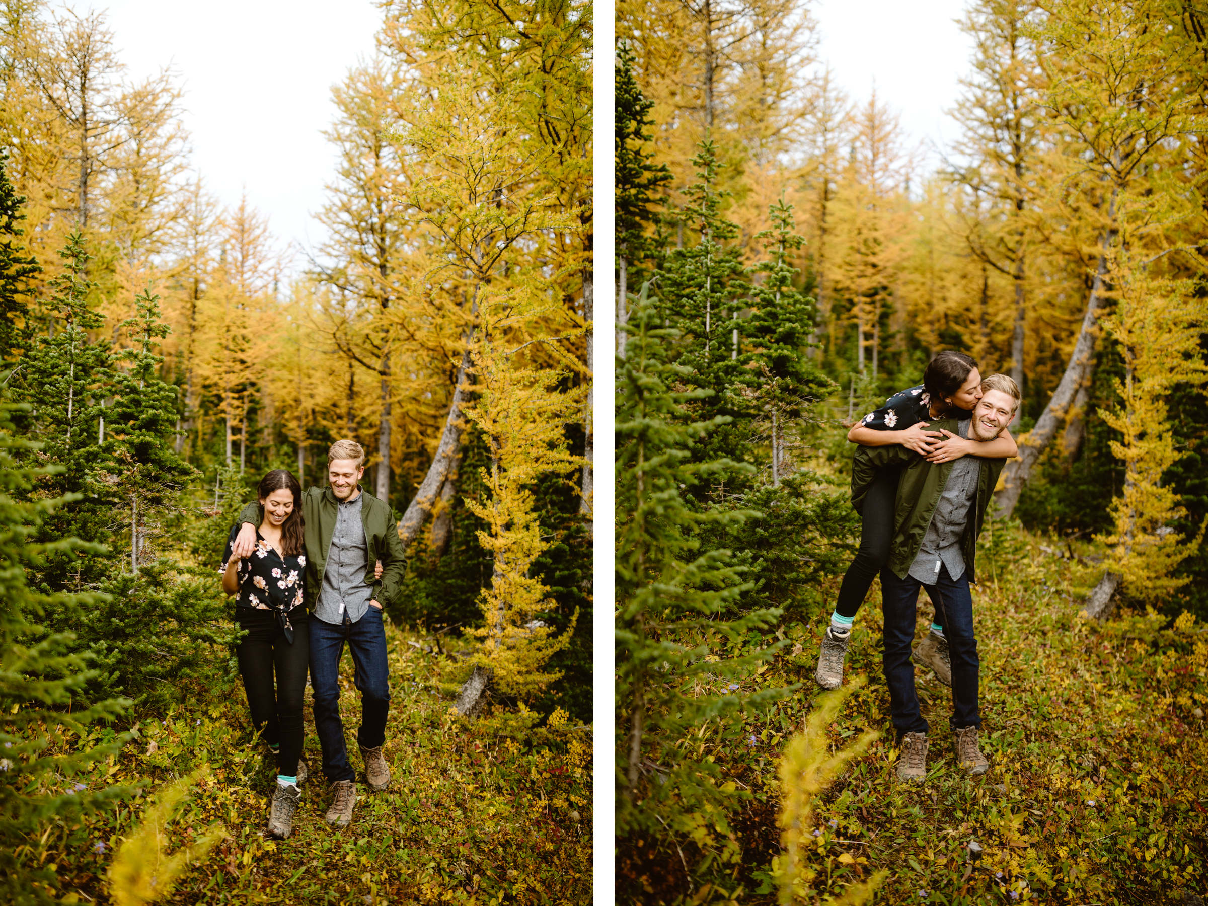 Canmore hiking engagement photos in Kananaskis Country - Image 31