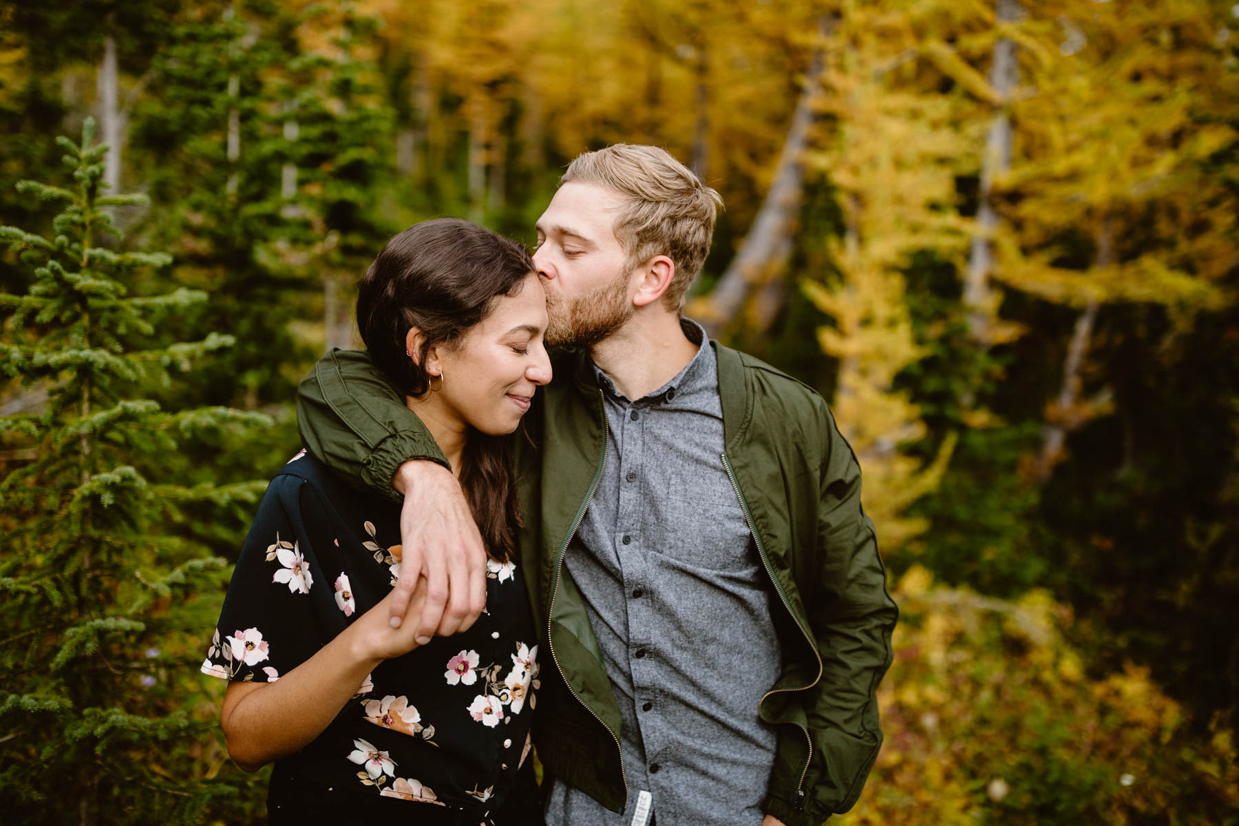 Canmore hiking engagement photos in Kananaskis Country - Image 32