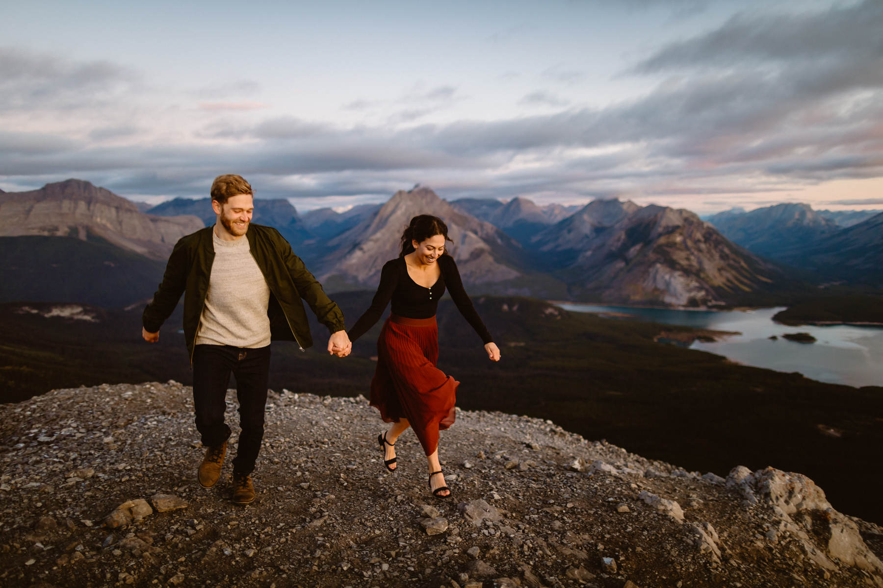 Canmore hiking engagement photos in Kananaskis Country - Image 5