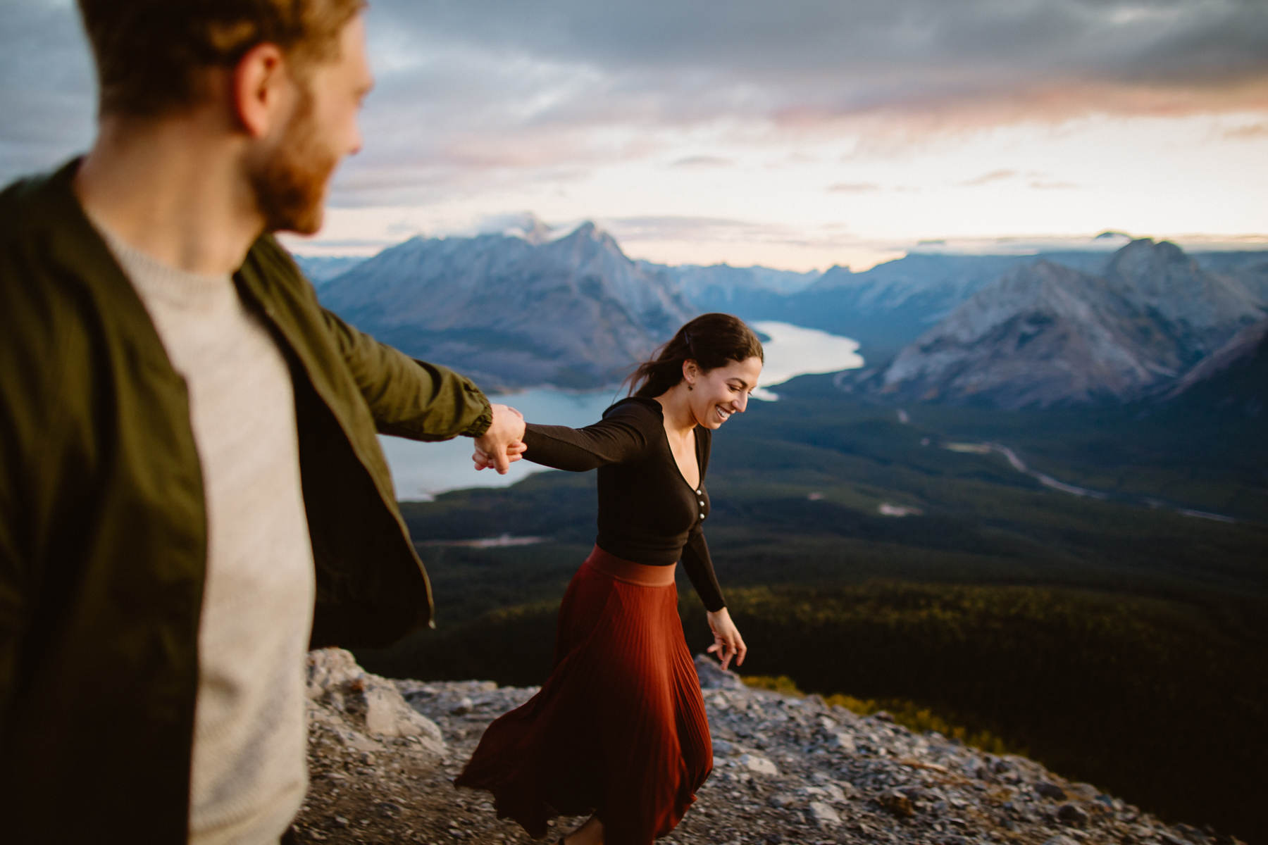 Canmore hiking engagement photos in Kananaskis Country - Image 6