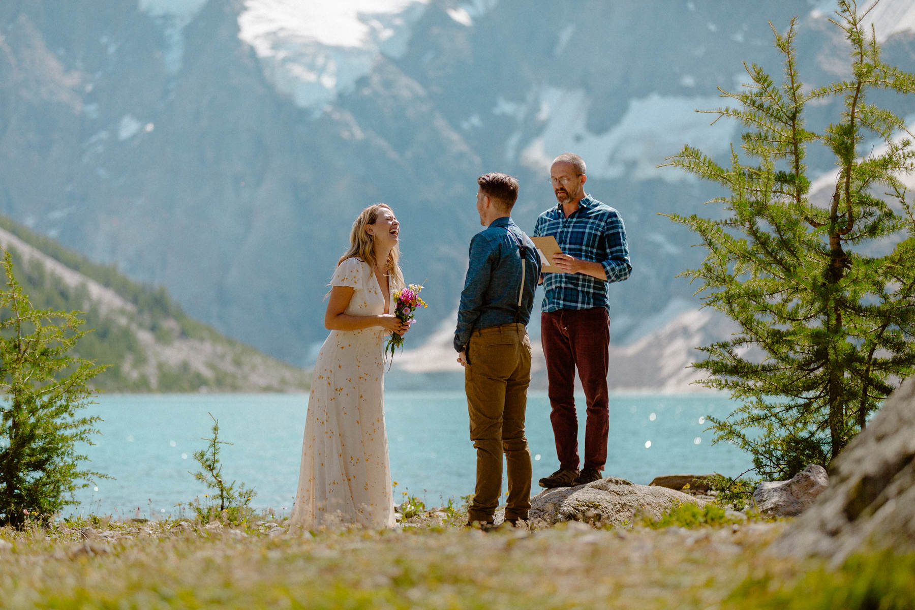 Adventure Elopement Photographers at a Hiking Wedding near Invermere - Photo 17