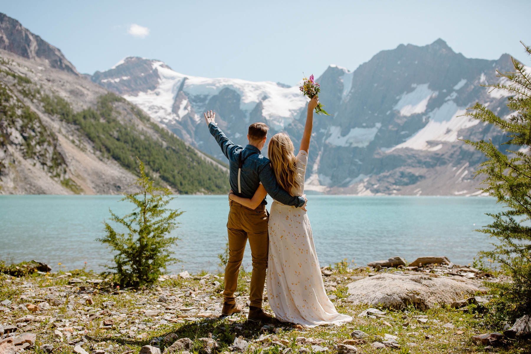 Adventure Elopement Photographers at a Hiking Wedding near Invermere - Photo 29