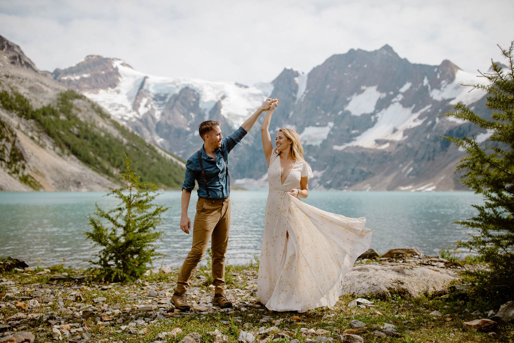Adventure Elopement Photographers at a Hiking Wedding near Invermere - Photo 42