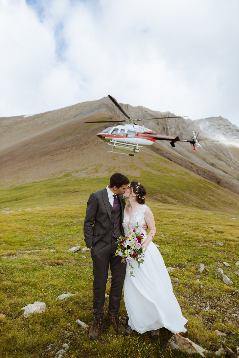 Banff helicopter wedding near Canmore, Alberta