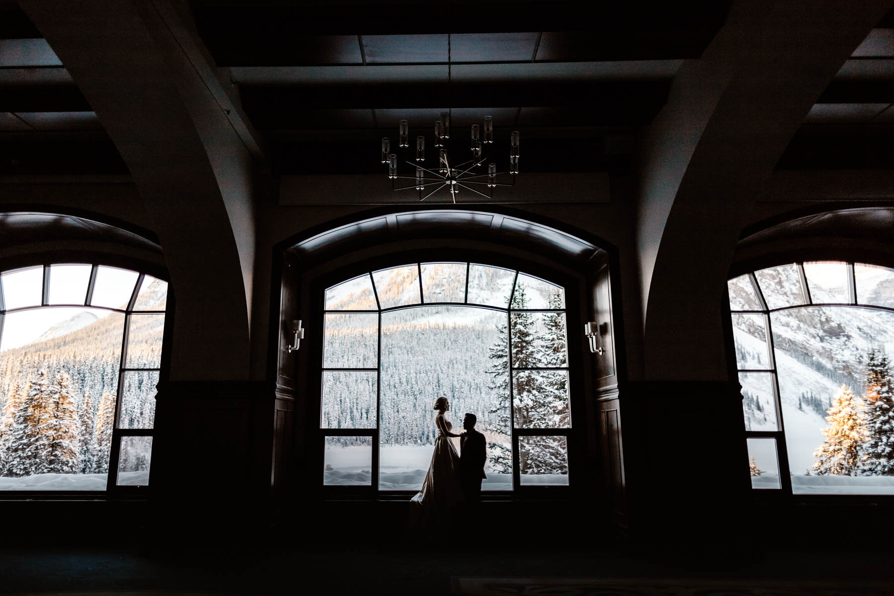Fairmont Chateau Lake Louise Wedding Photography in Winter - Image 11