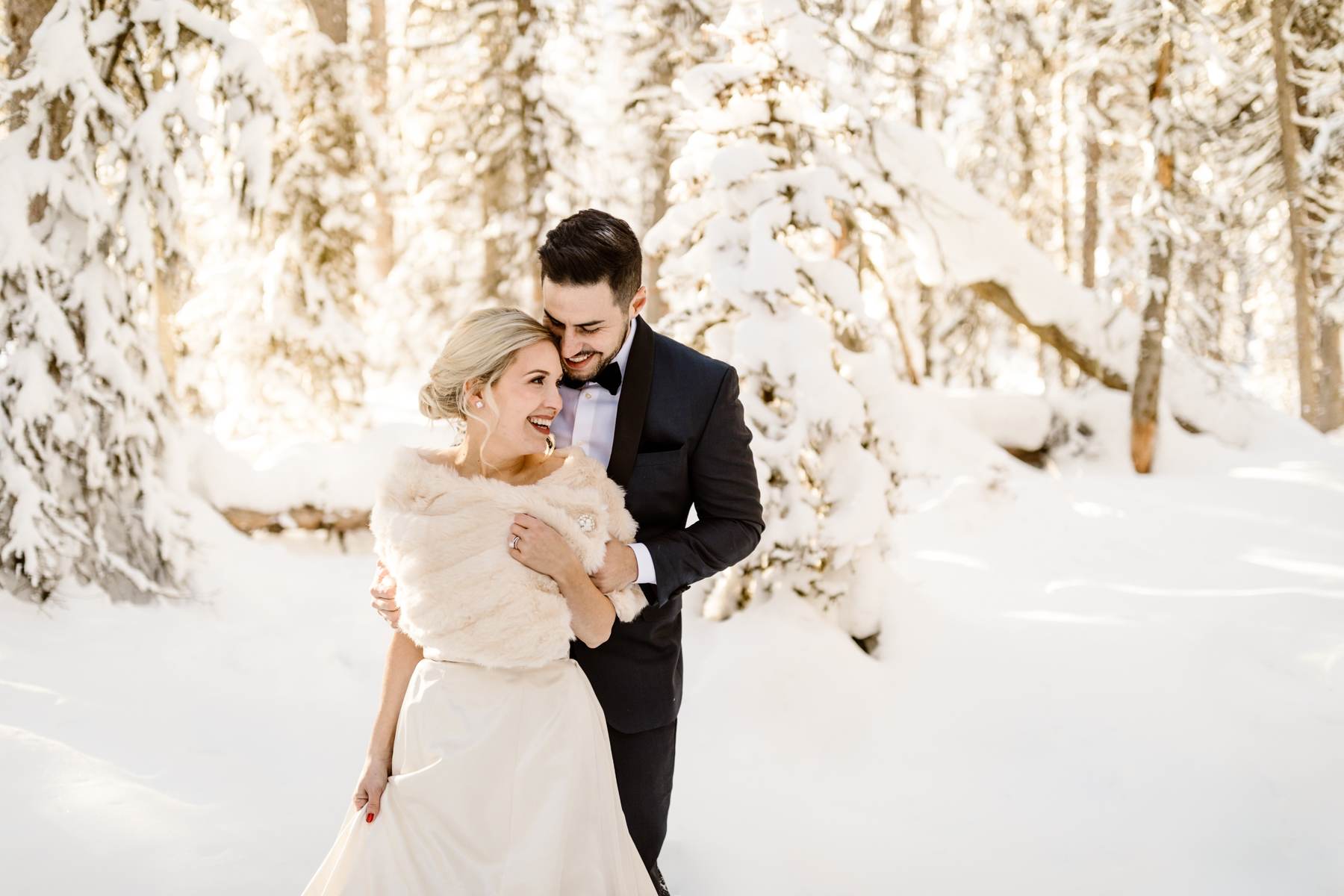 Fairmont Chateau Lake Louise Wedding Photography in Winter - Image 18