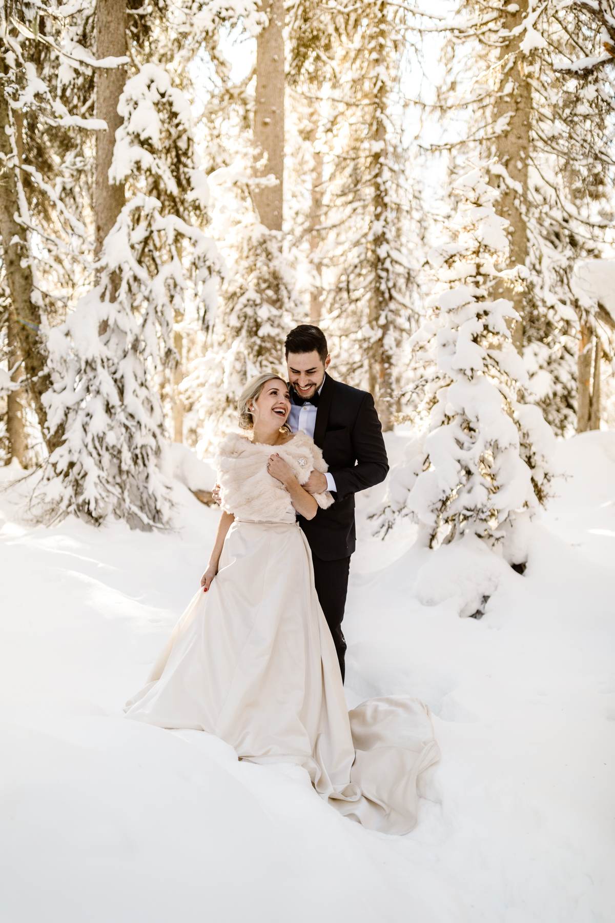 Fairmont Chateau Lake Louise Wedding Photography in Winter - Image 19