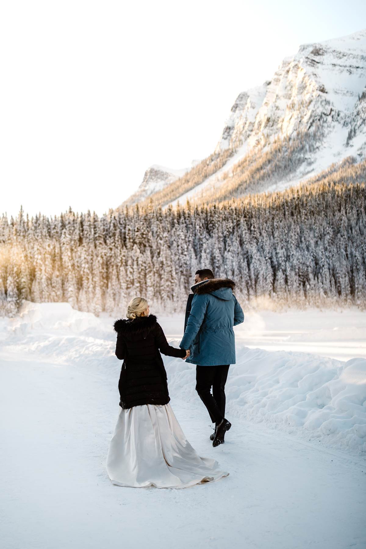 Fairmont Chateau Lake Louise Wedding Photography in Winter - Image 6