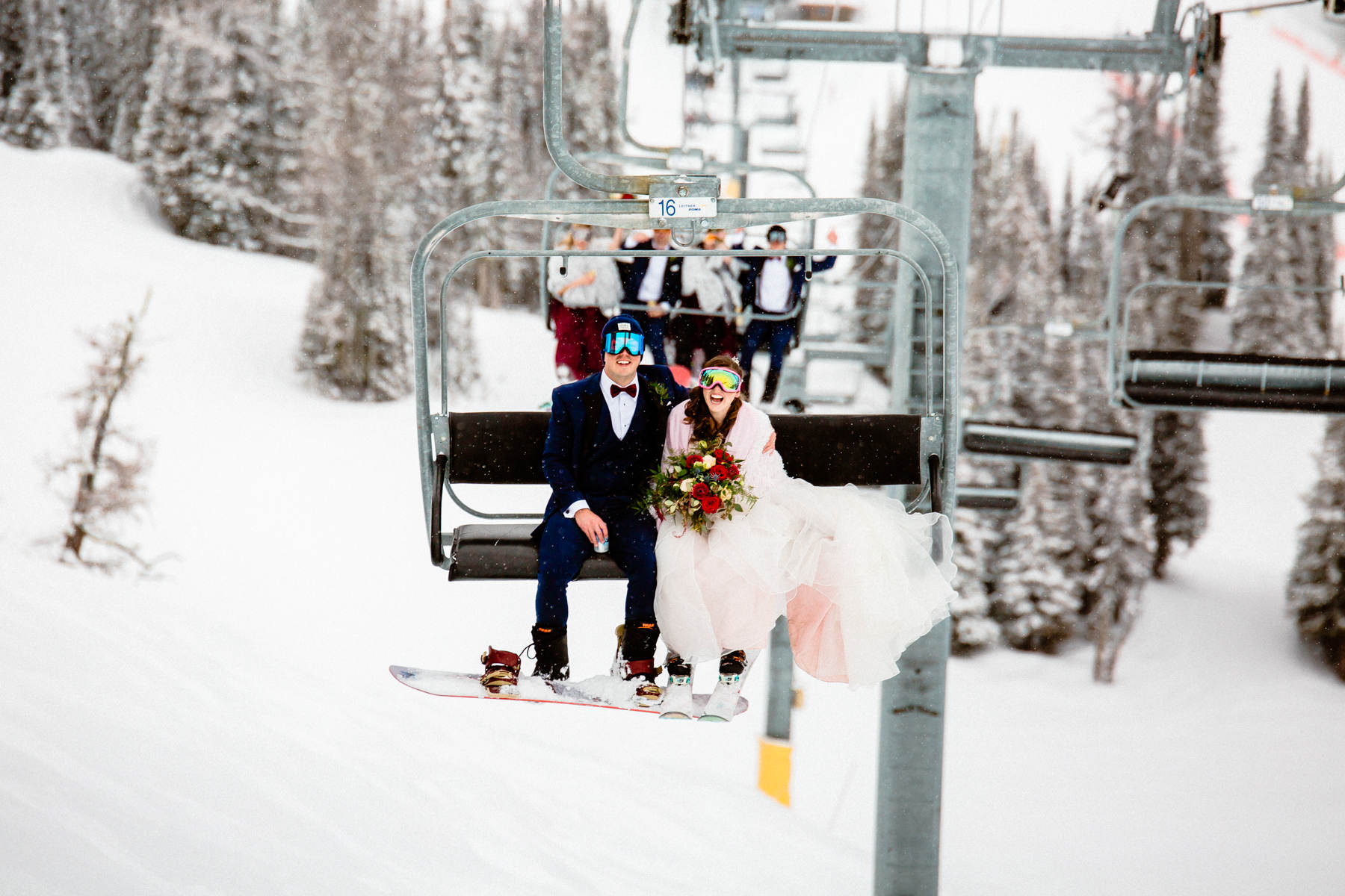 Ski Wedding Photos at Sunshine Village in Banff - Image 24