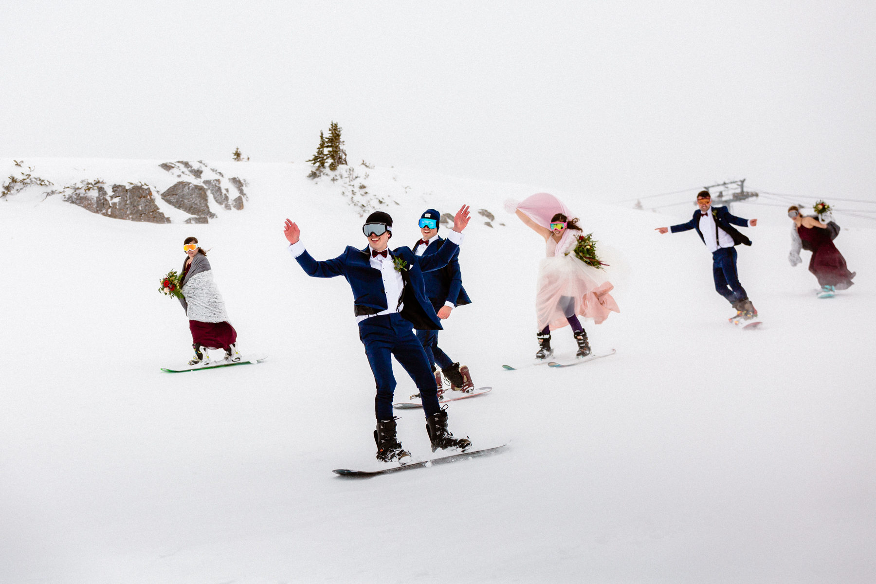 Ski Wedding Photos at Sunshine Village in Banff - Image 27