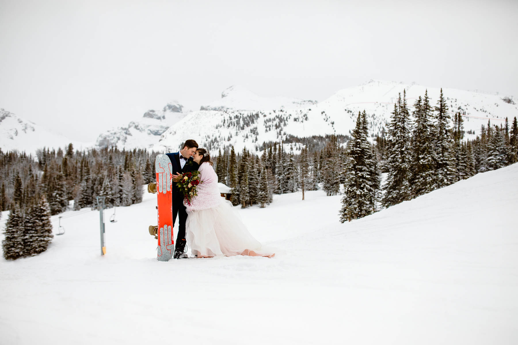 Ski Wedding Photos at Sunshine Village in Banff - Image 34