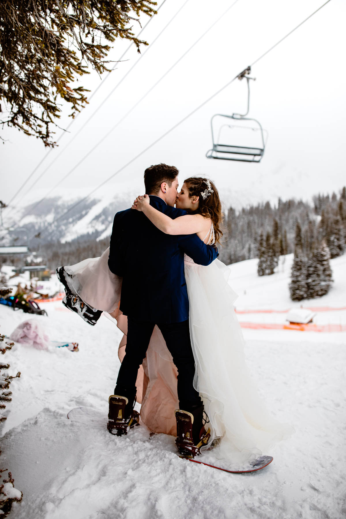 Ski Wedding Photos at Sunshine Village in Banff - Image 39