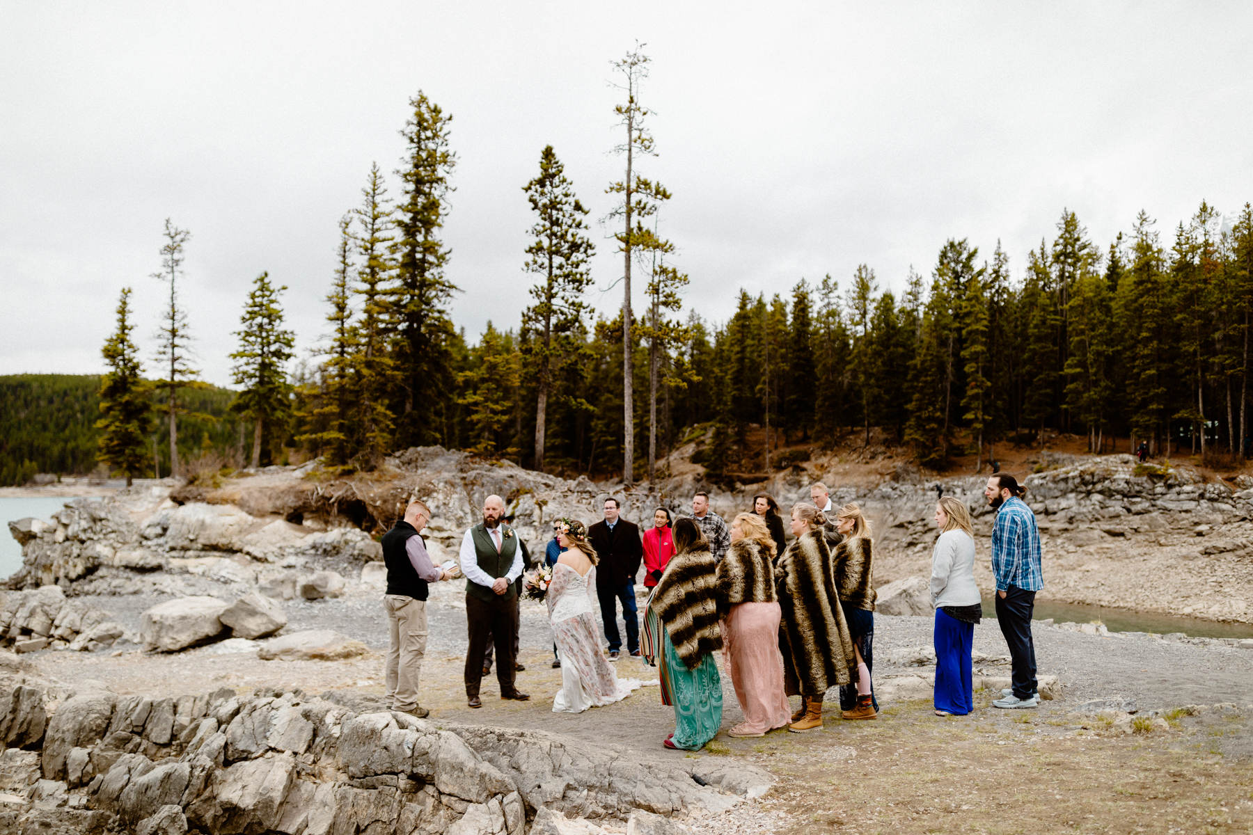 Stormy and Rainy Banff Wedding Photography - Photo 11