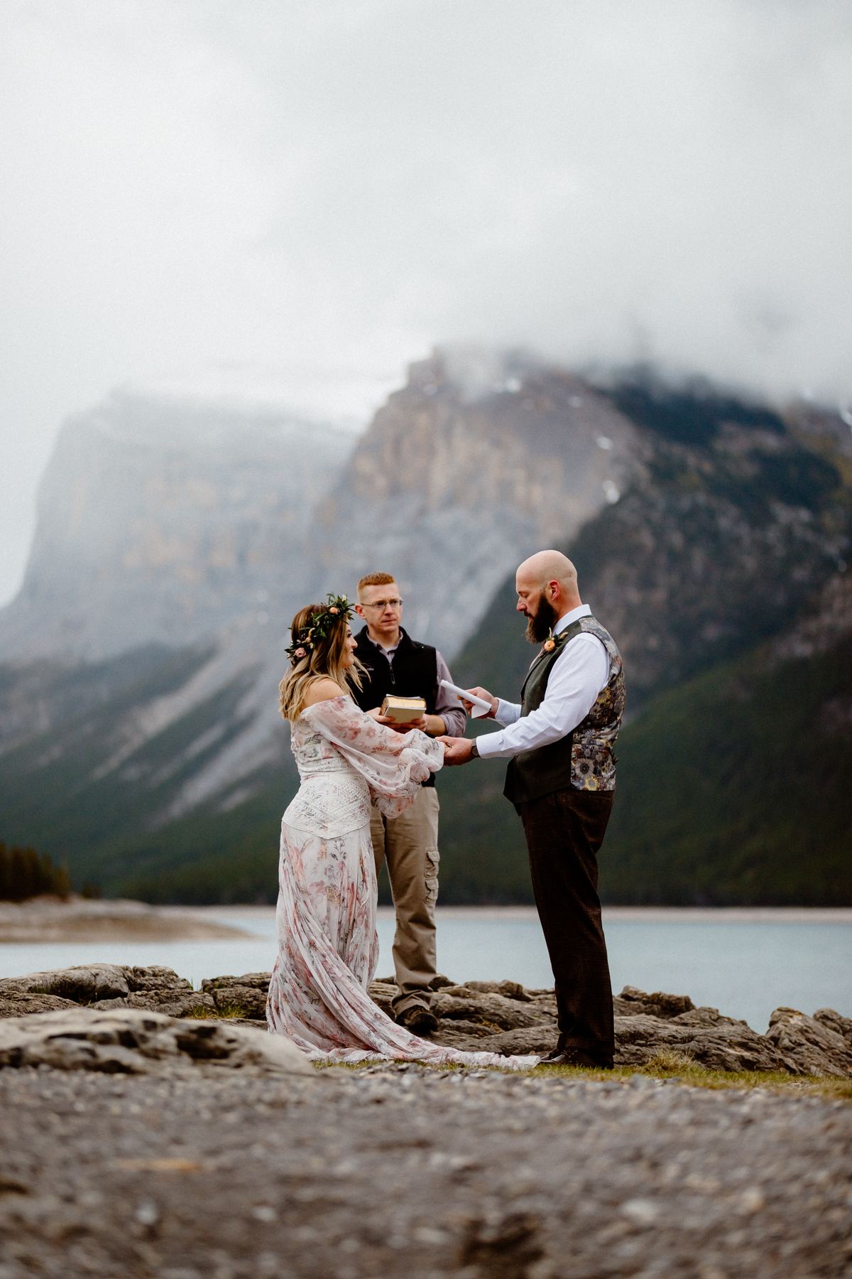 Stormy and Rainy Banff Wedding Photography - Photo 12