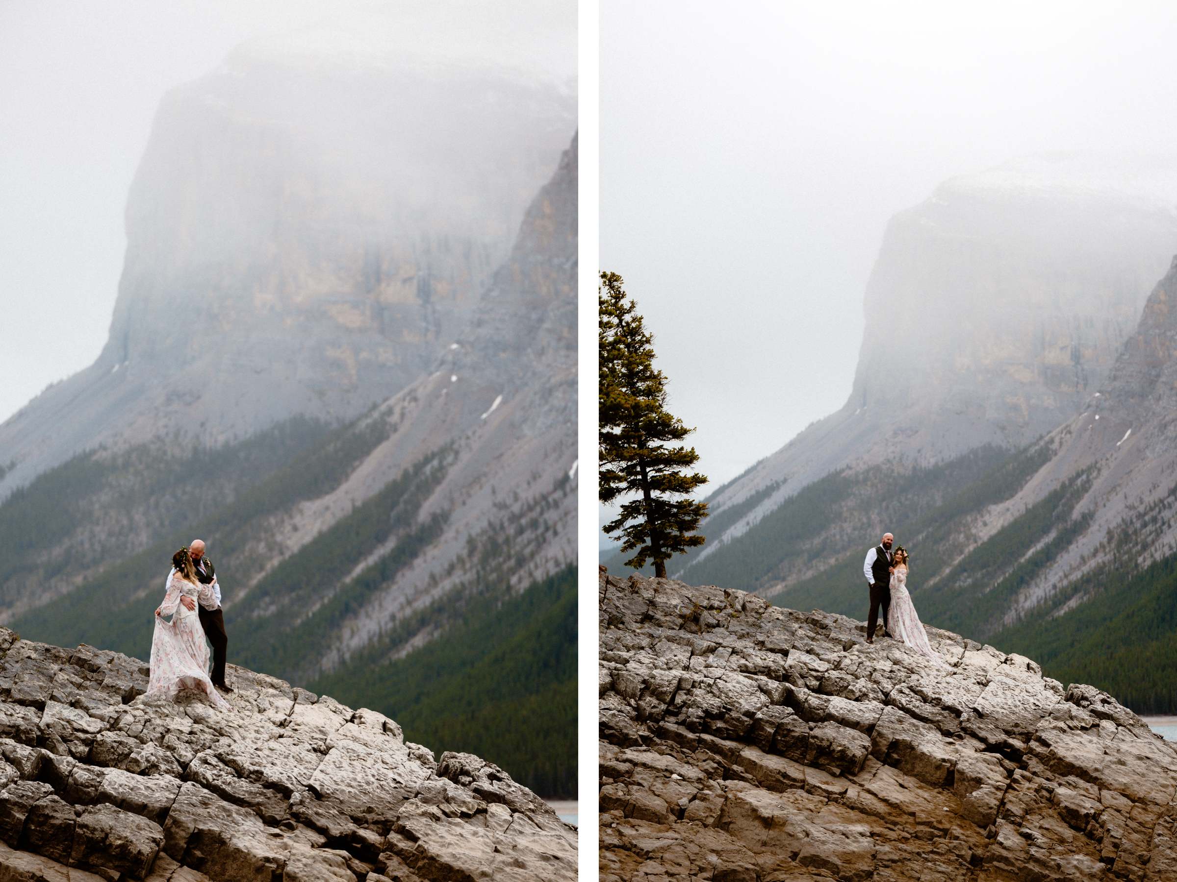 Stormy and Rainy Banff Wedding Photography - Photo 25