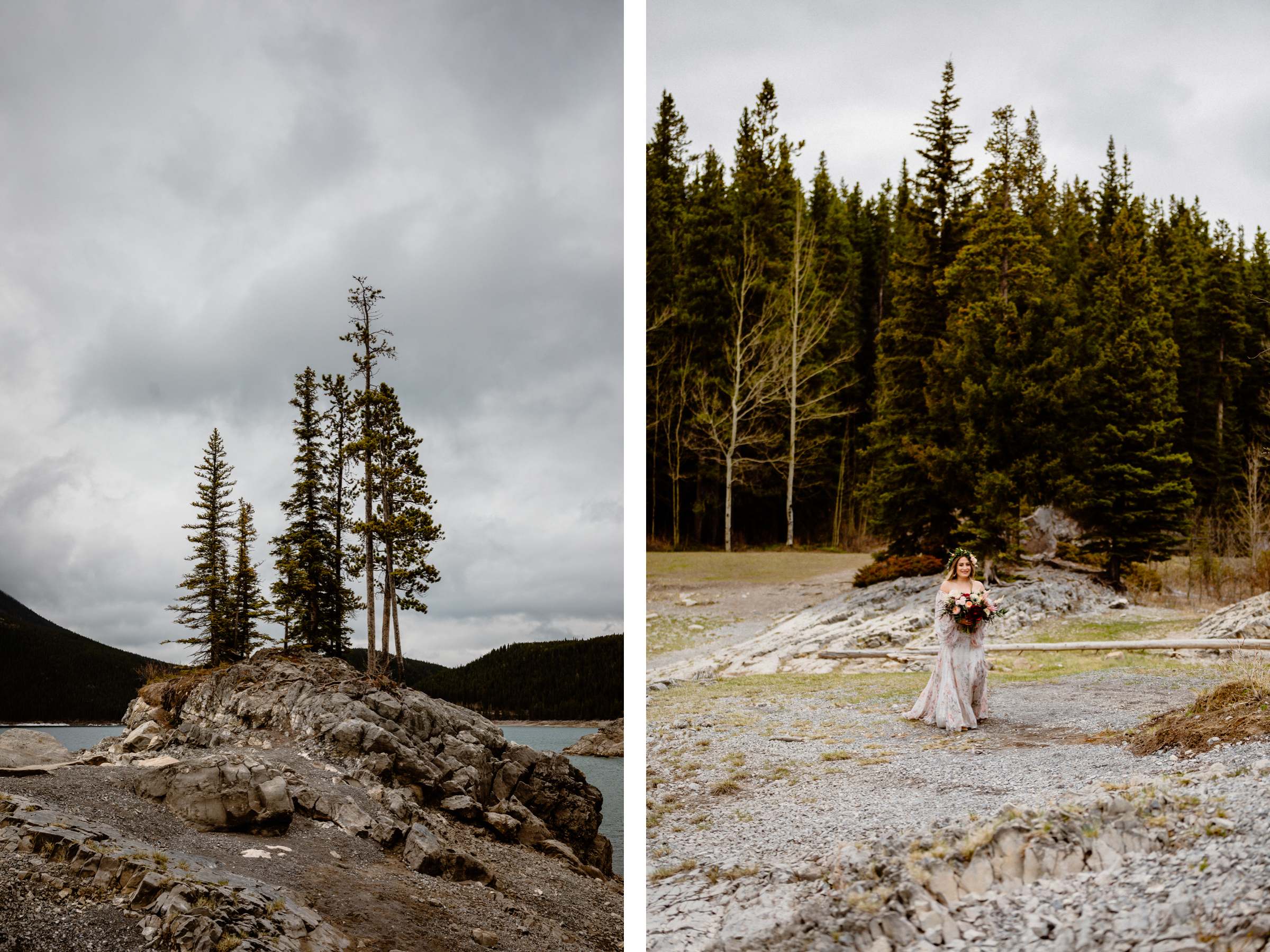 Stormy and Rainy Banff Wedding Photography - Photo 3