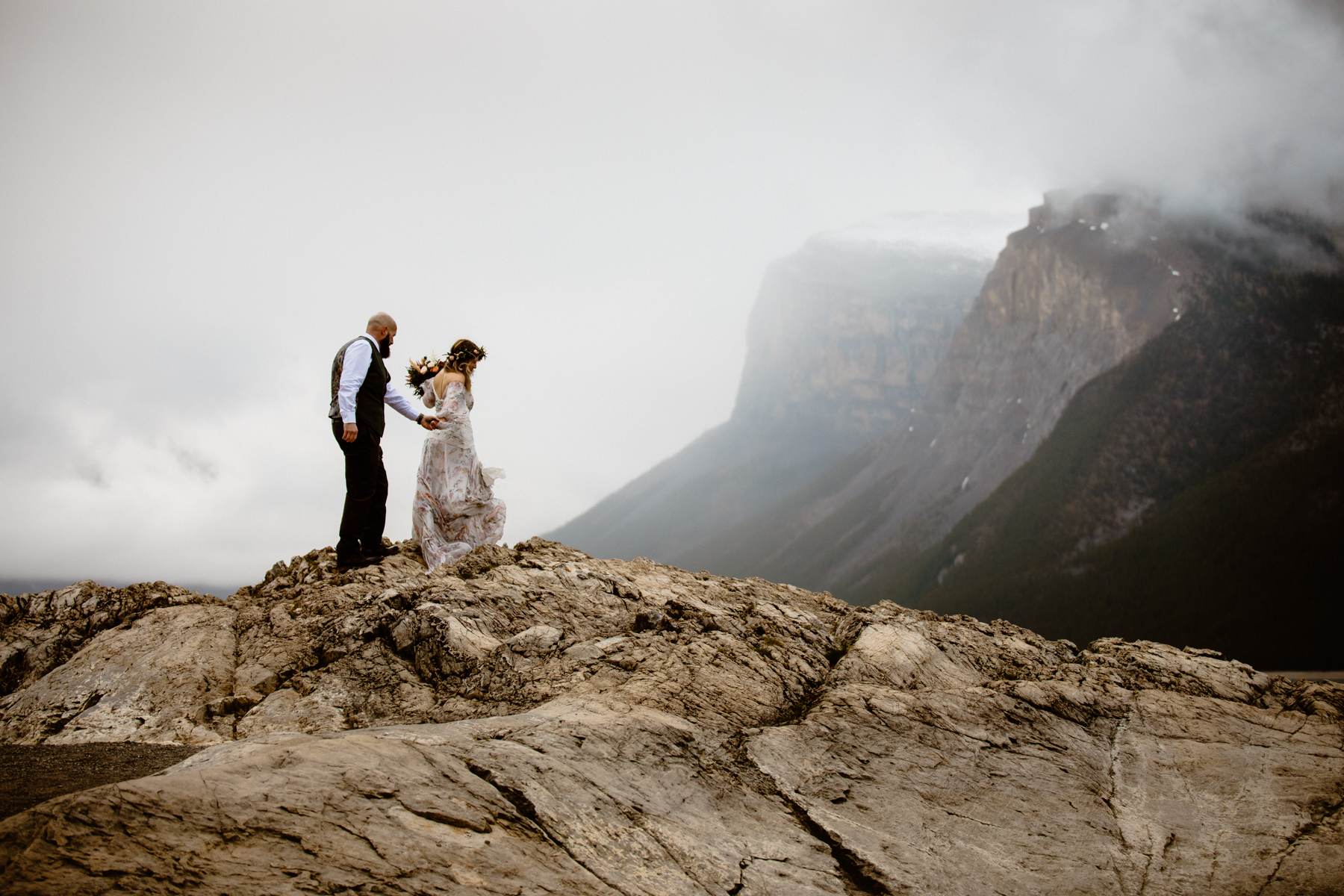 Stormy and Rainy Banff Wedding Photography - Photo 34