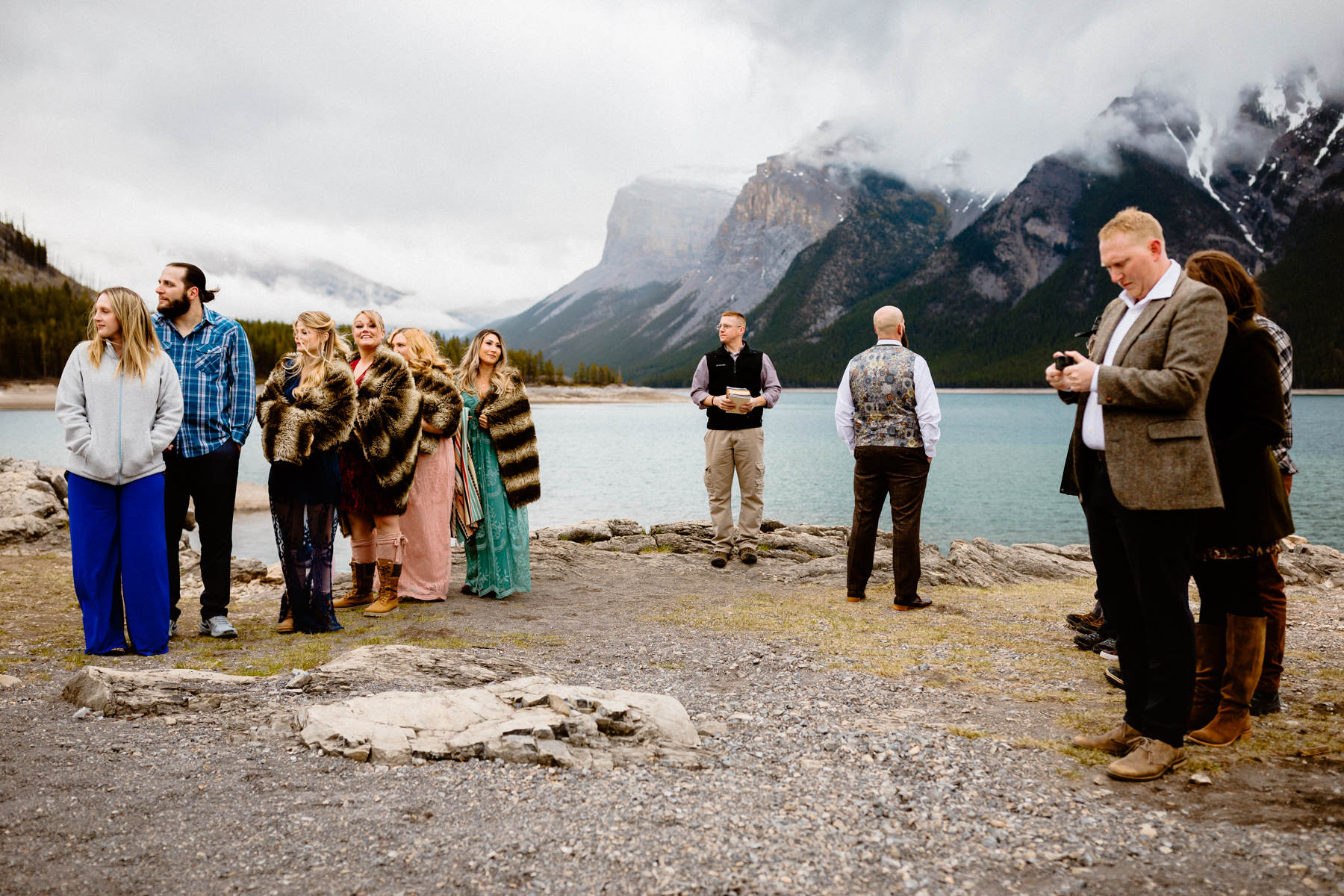 Stormy and Rainy Banff Wedding Photography - Photo 4
