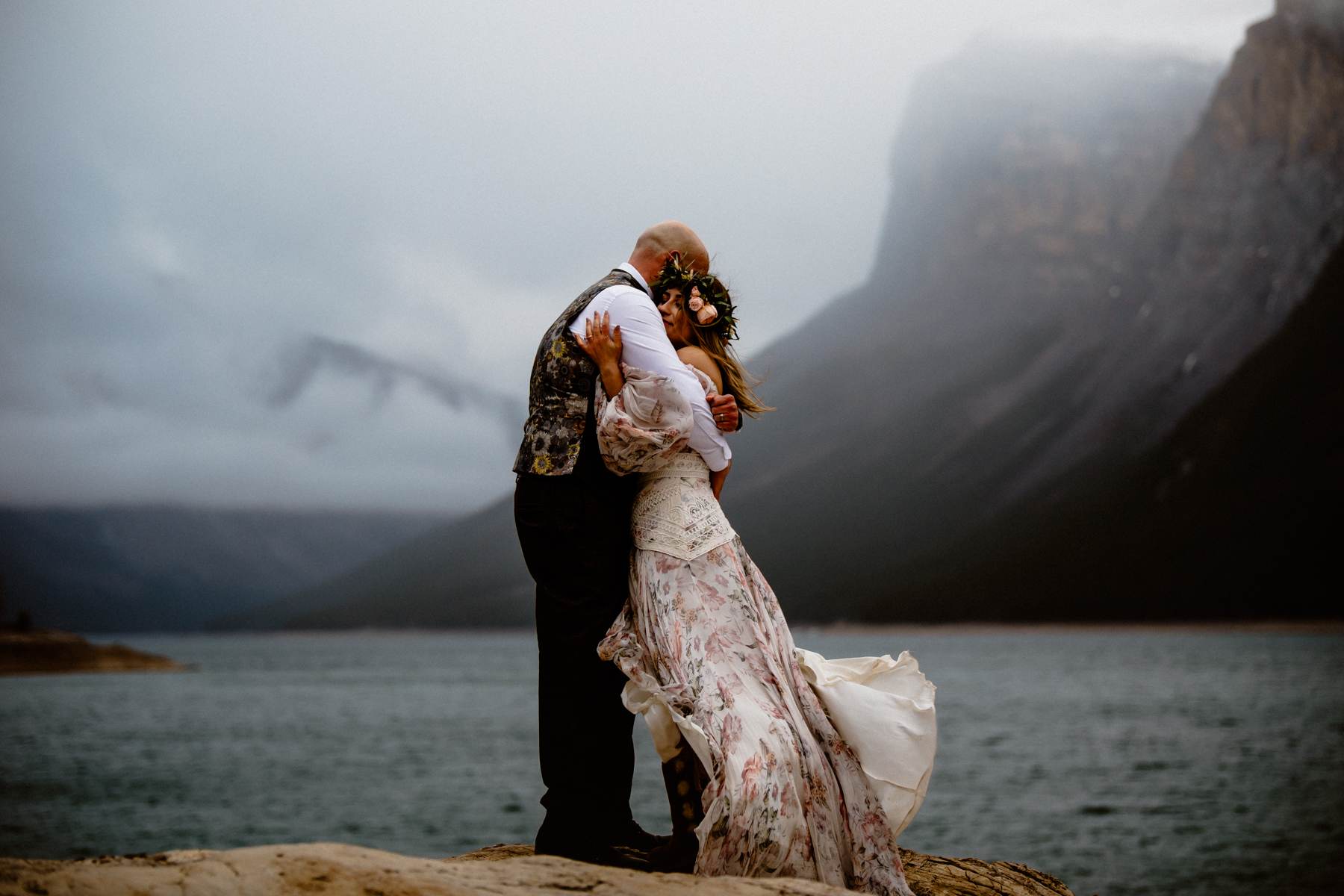 Stormy and Rainy Banff Wedding Photography - Photo 42