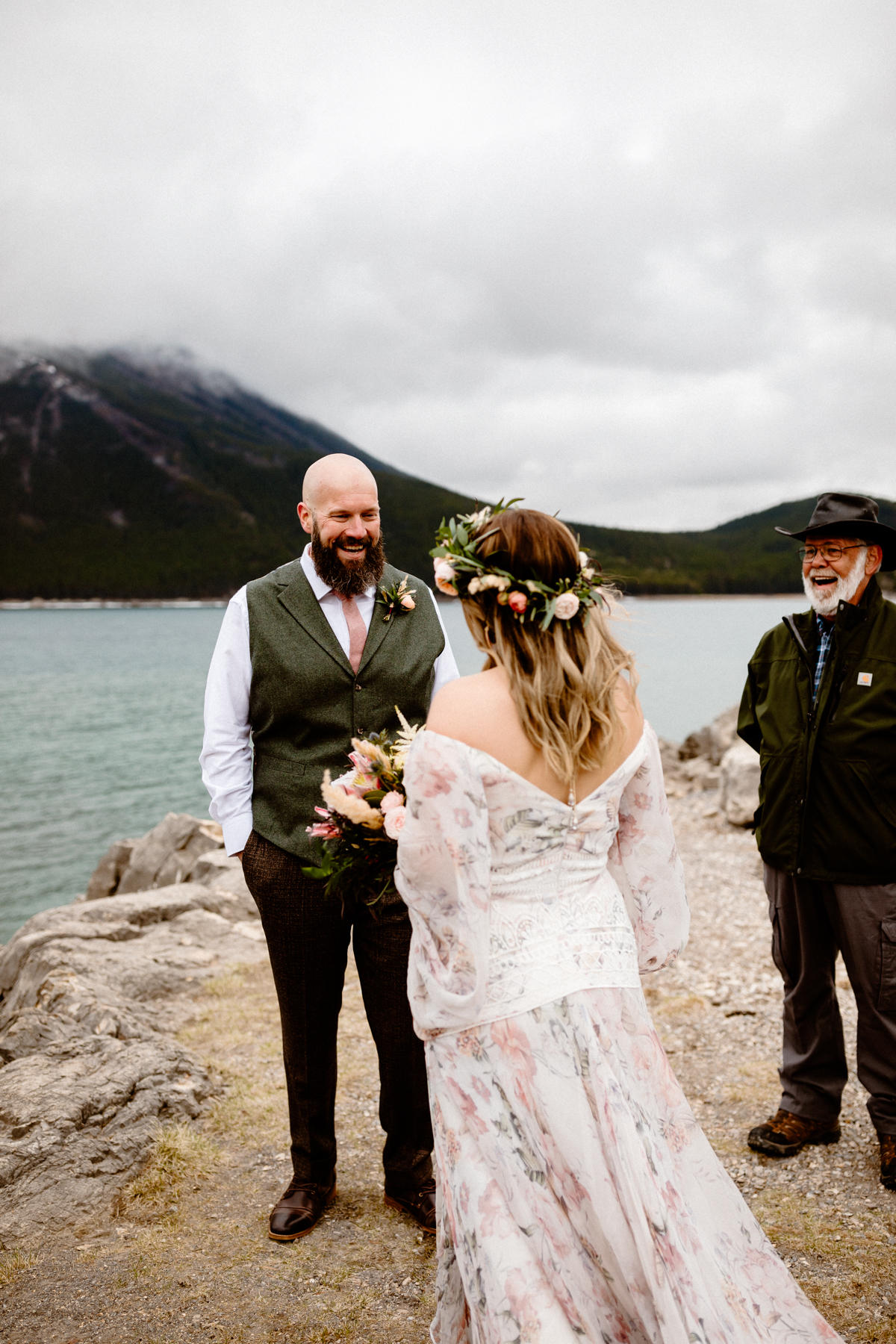 Stormy and Rainy Banff Wedding Photography - Photo 7