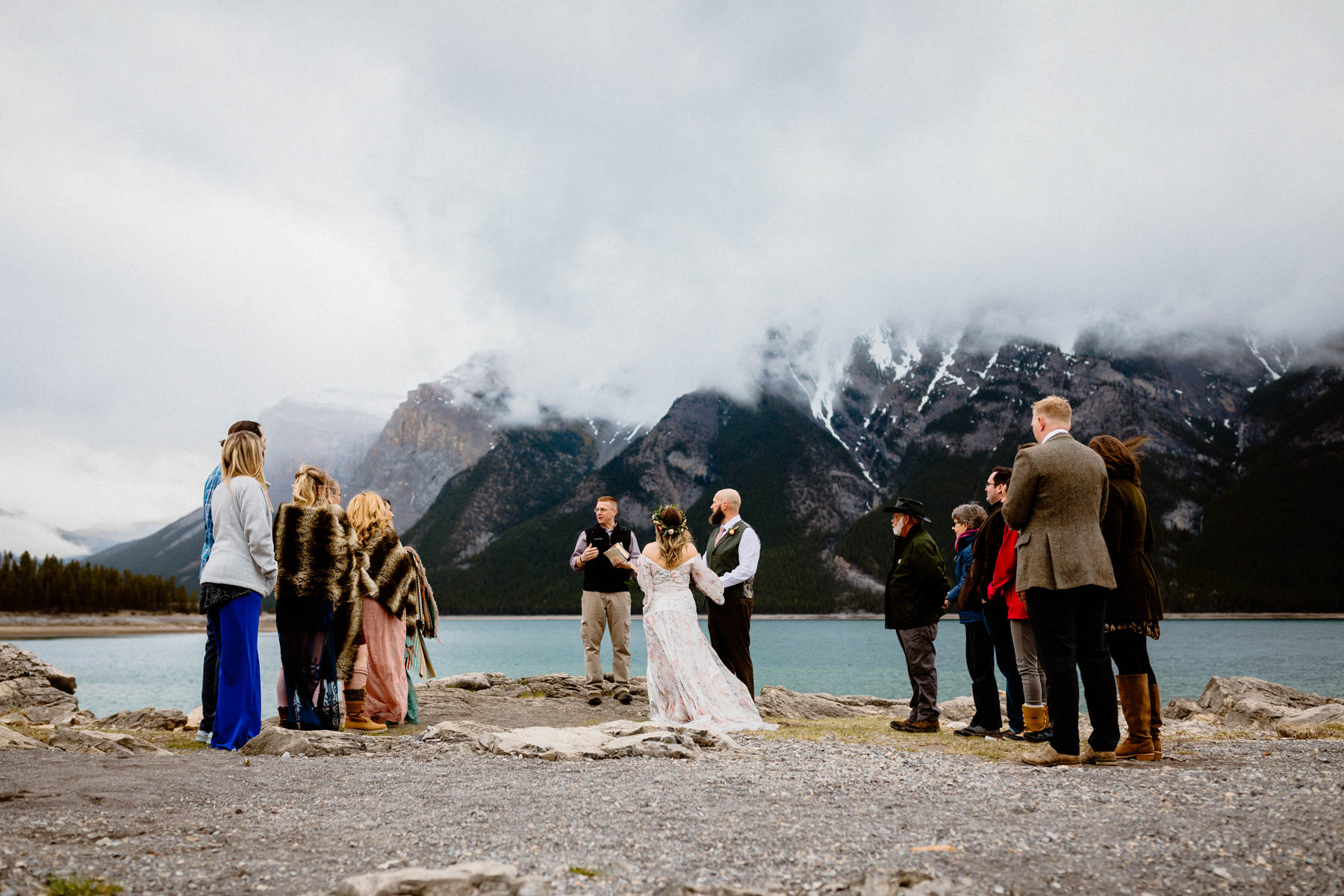 Stormy and Rainy Banff Wedding Photography - Photo 8